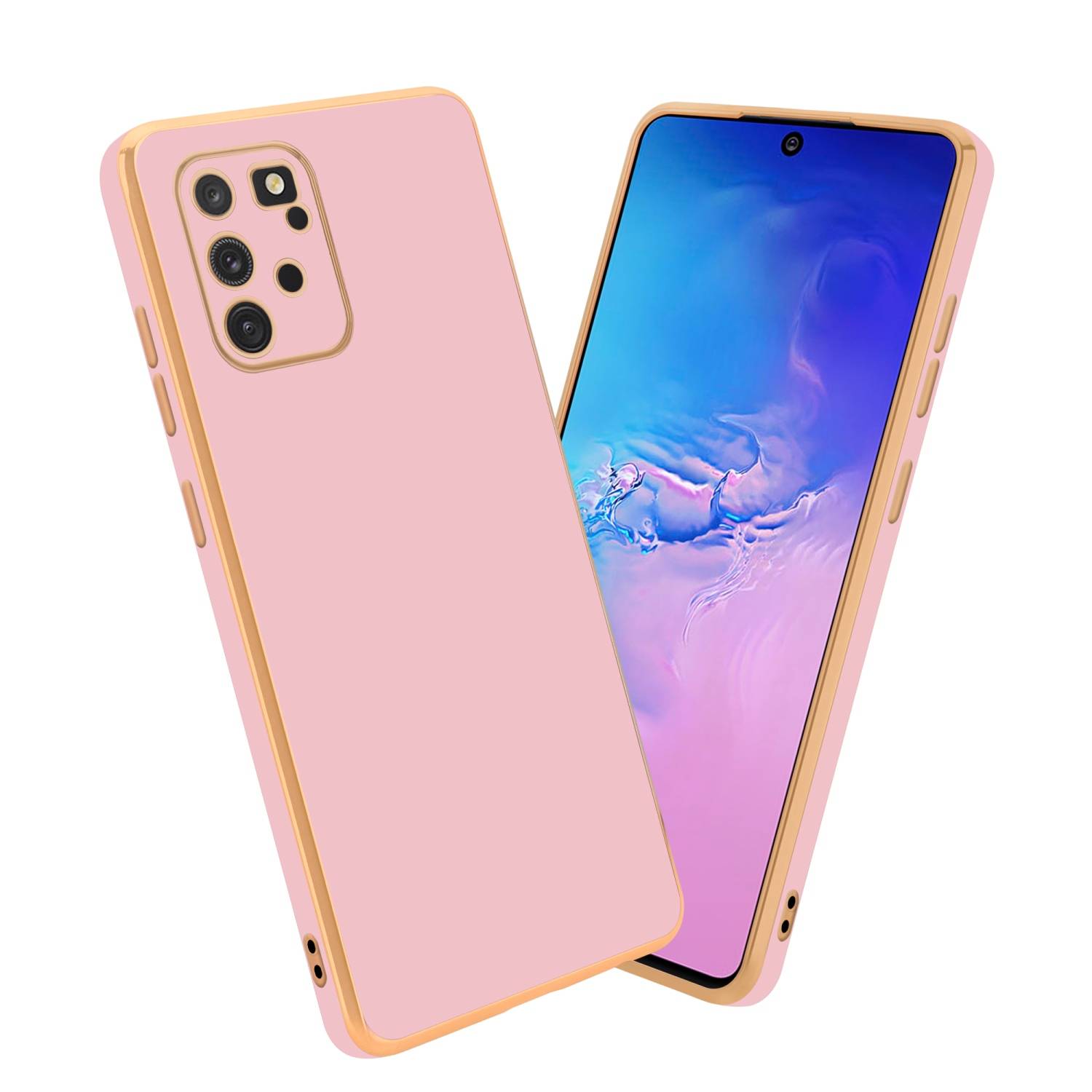 Cadorabo Schutzhülle für Samsung Galaxy A91 / S10 LITE / M80s Hülle in Rosa Handyhülle TPU Silikon Kameraschutz Etui