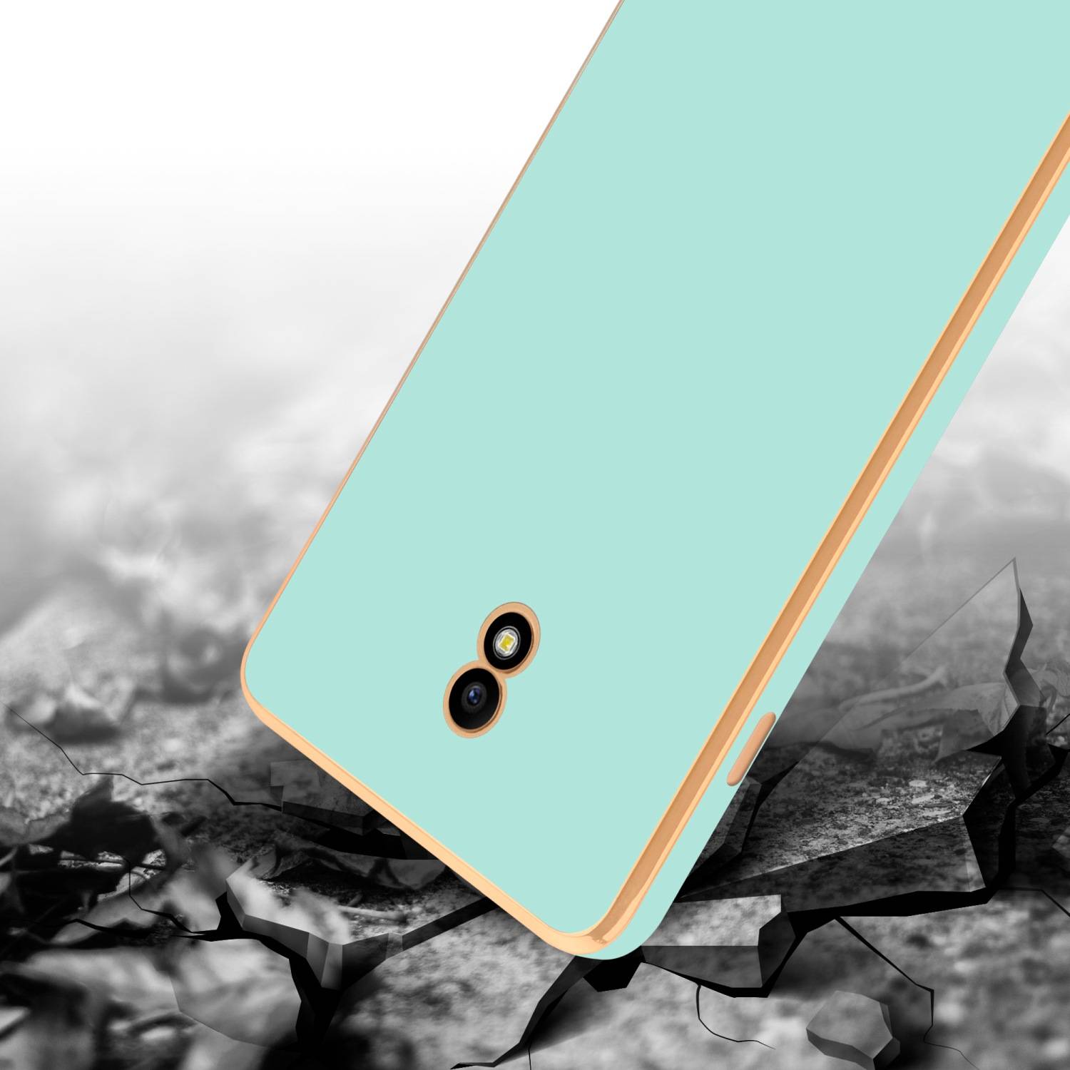 Cadorabo Schutzhülle für Samsung Galaxy J5 2017 Hülle in Grün Handyhülle TPU Silikon Kameraschutz Etui Case