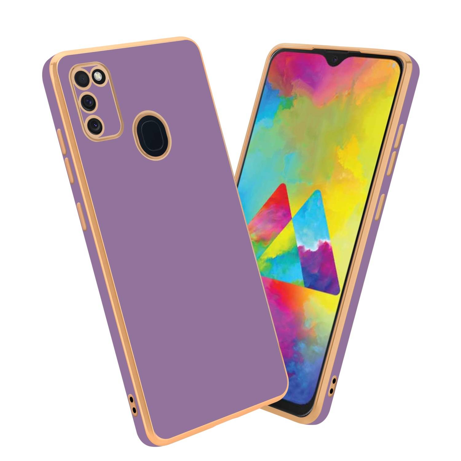 Cadorabo Schutzhülle für Samsung Galaxy M21 / M30s Hülle in Lila Handyhülle TPU Silikon Kameraschutz Etui Case