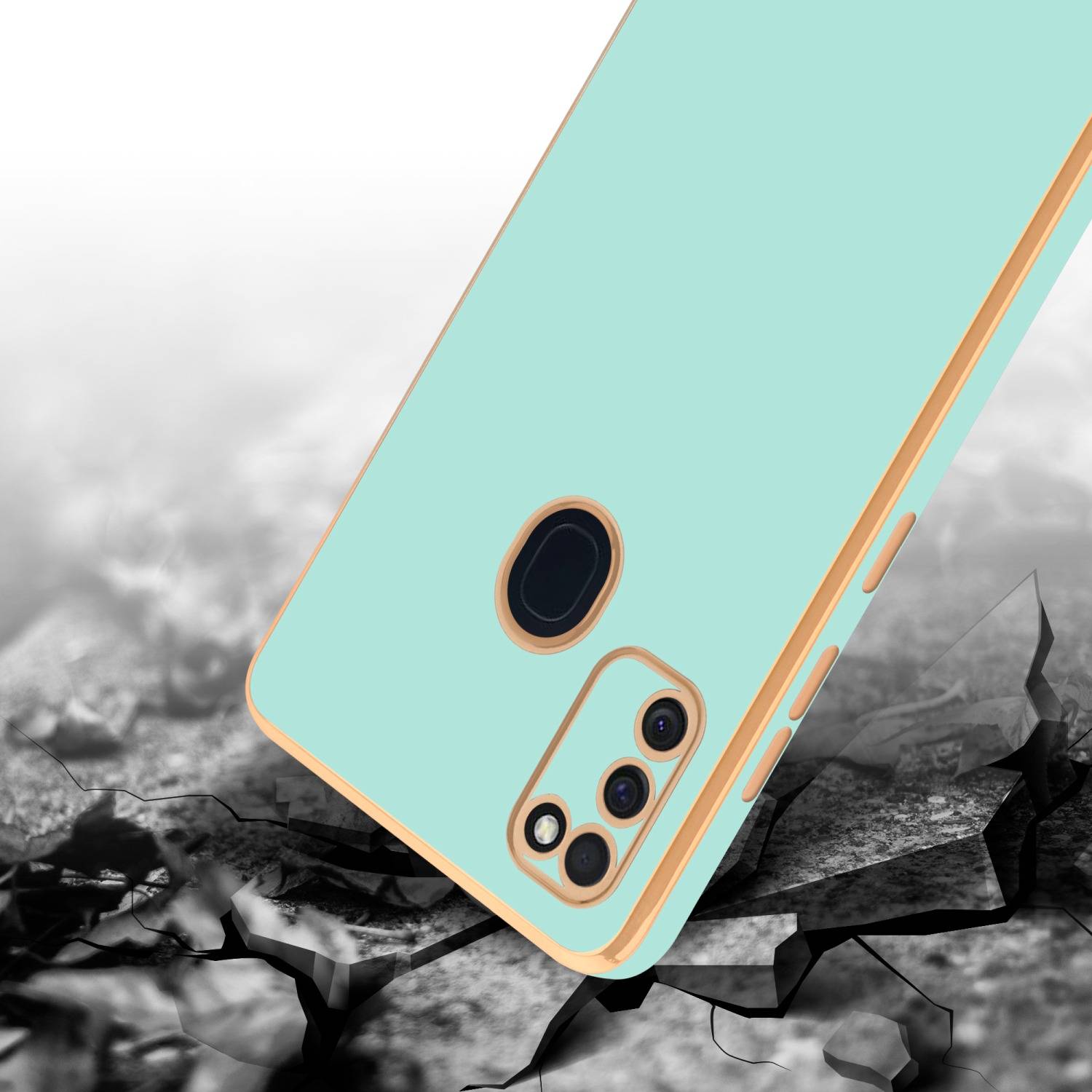Cadorabo Schutzhülle für Samsung Galaxy M21 / M30s Hülle in Grün Handyhülle TPU Silikon Kameraschutz Etui Case