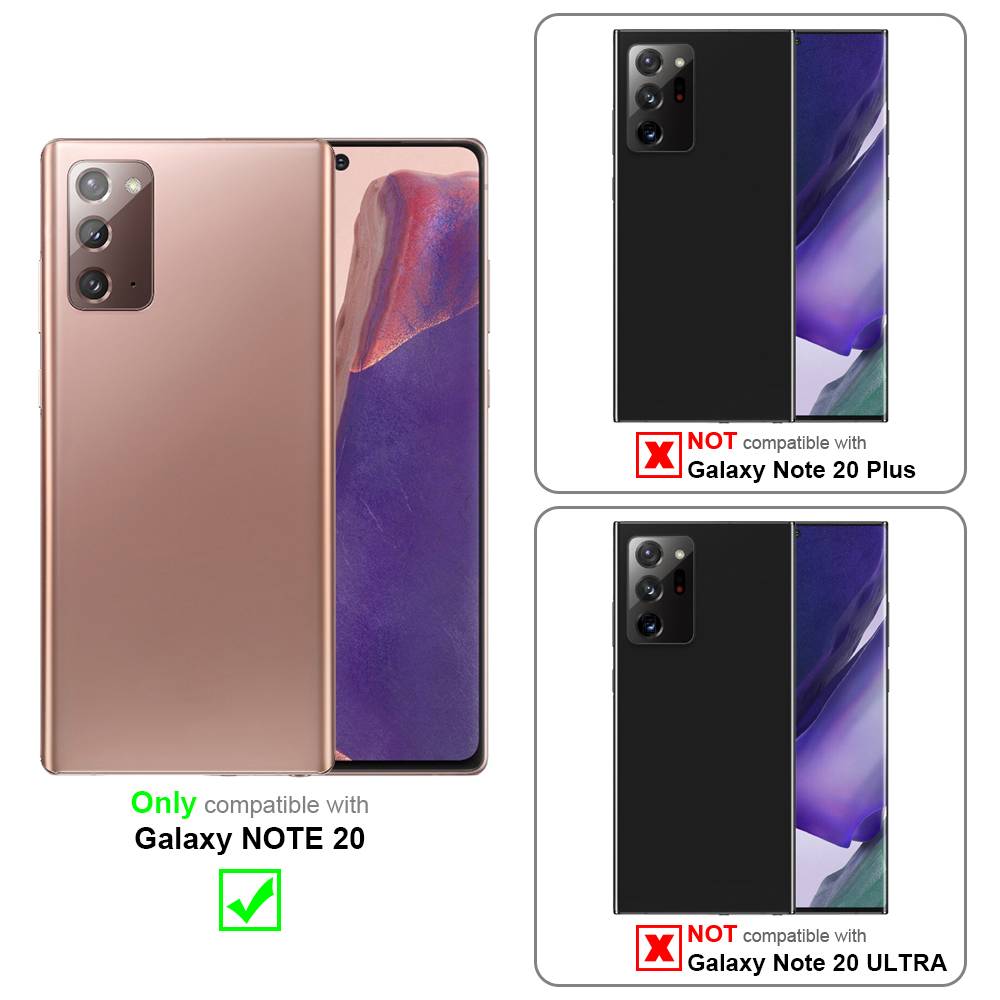 Cadorabo Schutzhülle für Samsung Galaxy NOTE 20 Hülle in Rosa Handyhülle TPU Silikon Kameraschutz Etui Case