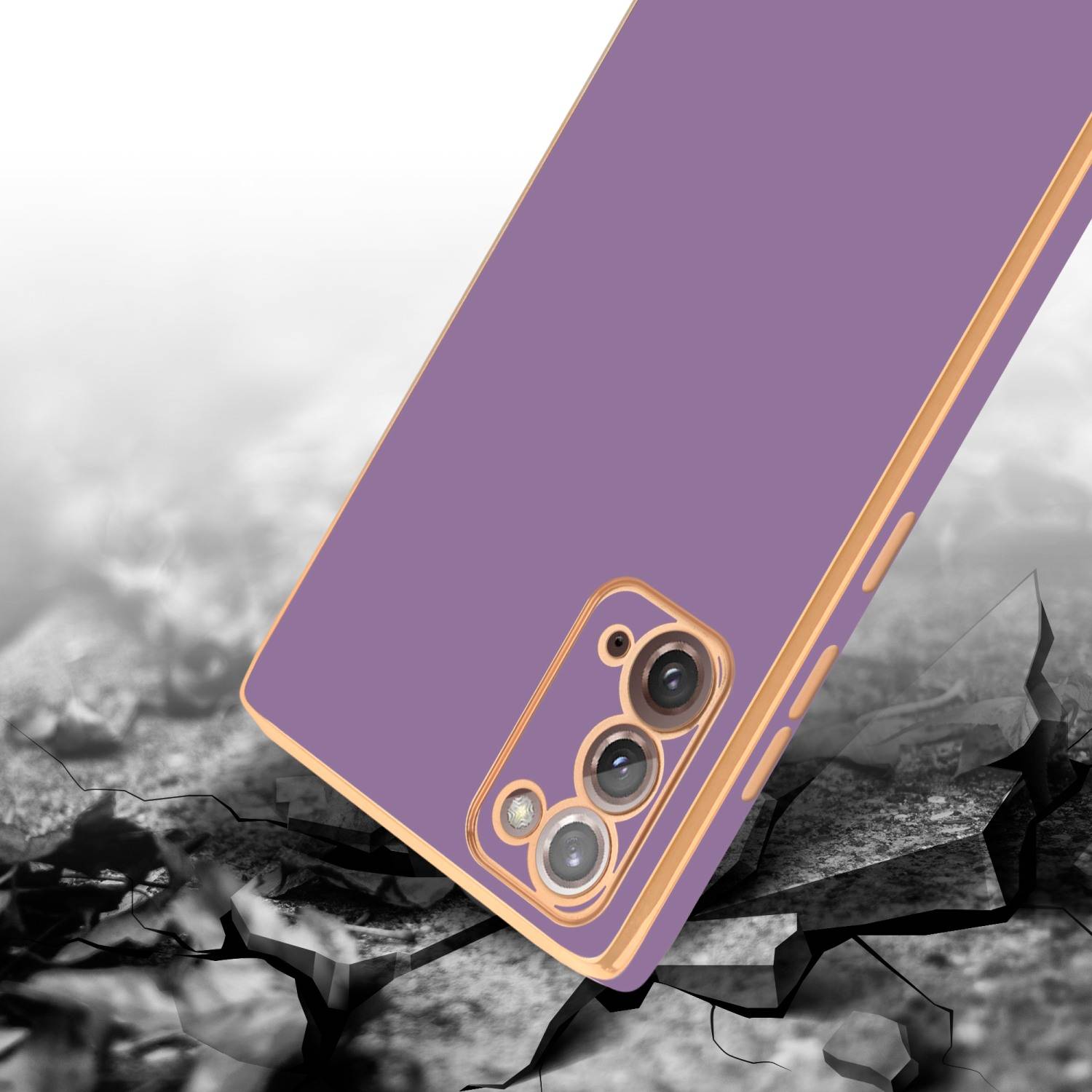 Cadorabo Schutzhülle für Samsung Galaxy NOTE 20 Hülle in Lila Handyhülle TPU Silikon Kameraschutz Etui Case