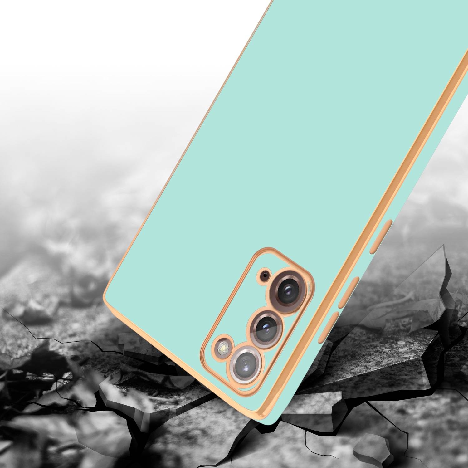 Cadorabo Schutzhülle für Samsung Galaxy NOTE 20 Hülle in Grün Handyhülle TPU Silikon Kameraschutz Etui Case