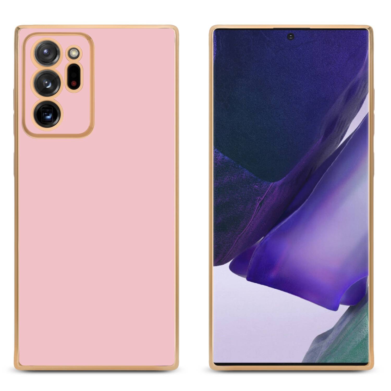 Cadorabo Schutzhülle für Samsung Galaxy NOTE 20 ULTRA Hülle in Rosa Handyhülle TPU Silikon Kameraschutz Etui Case
