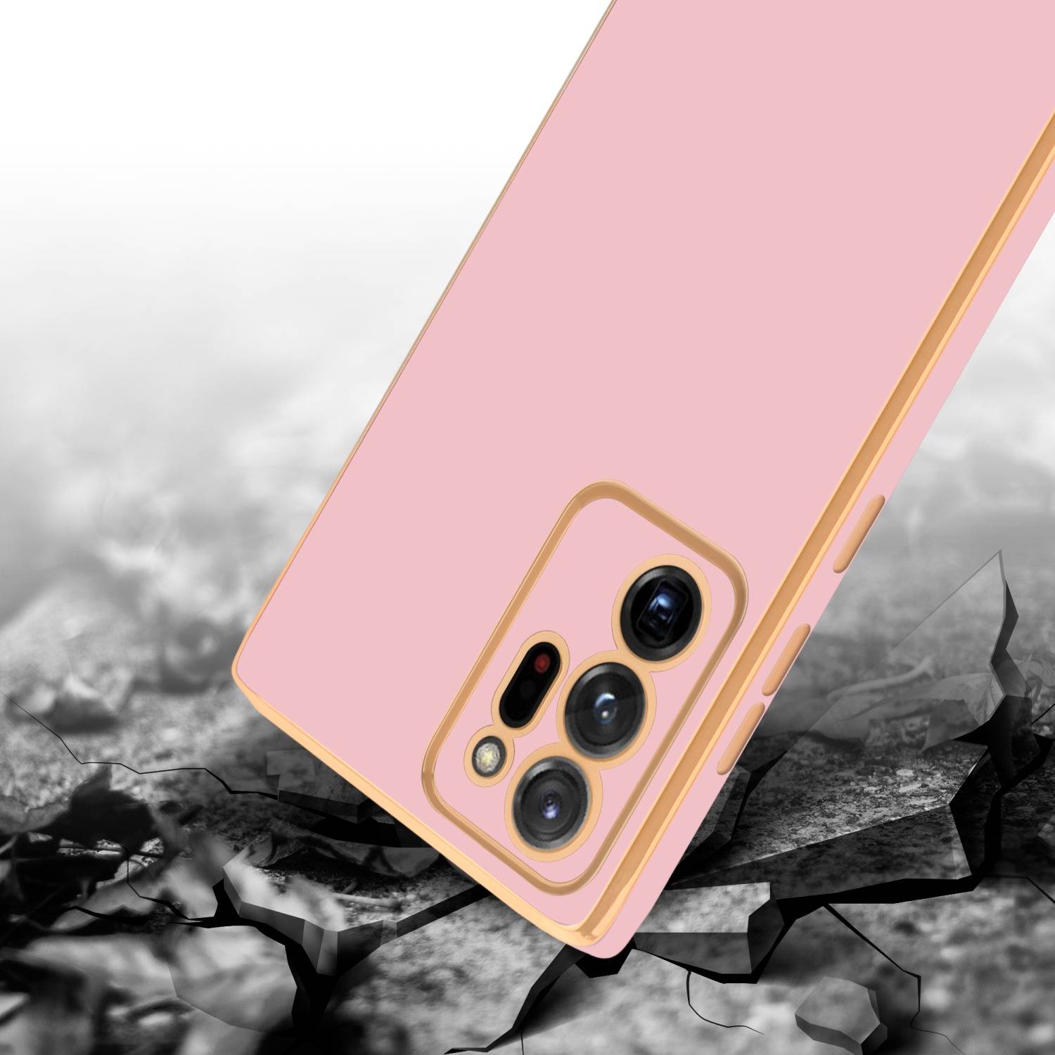 Cadorabo Schutzhülle für Samsung Galaxy NOTE 20 ULTRA Hülle in Rosa Handyhülle TPU Silikon Kameraschutz Etui Case