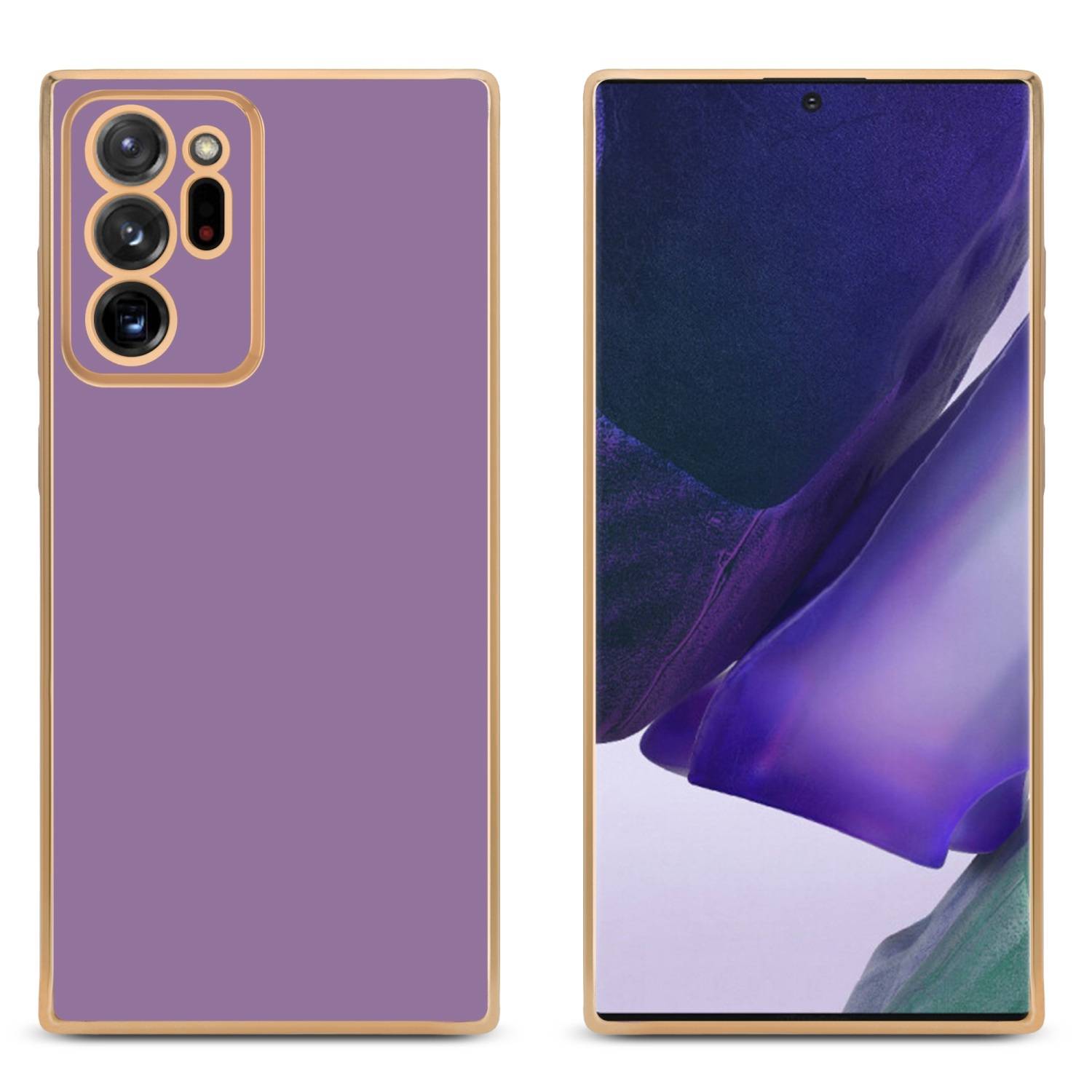 Cadorabo Schutzhülle für Samsung Galaxy NOTE 20 ULTRA Hülle in Lila Handyhülle TPU Silikon Kameraschutz Etui Case