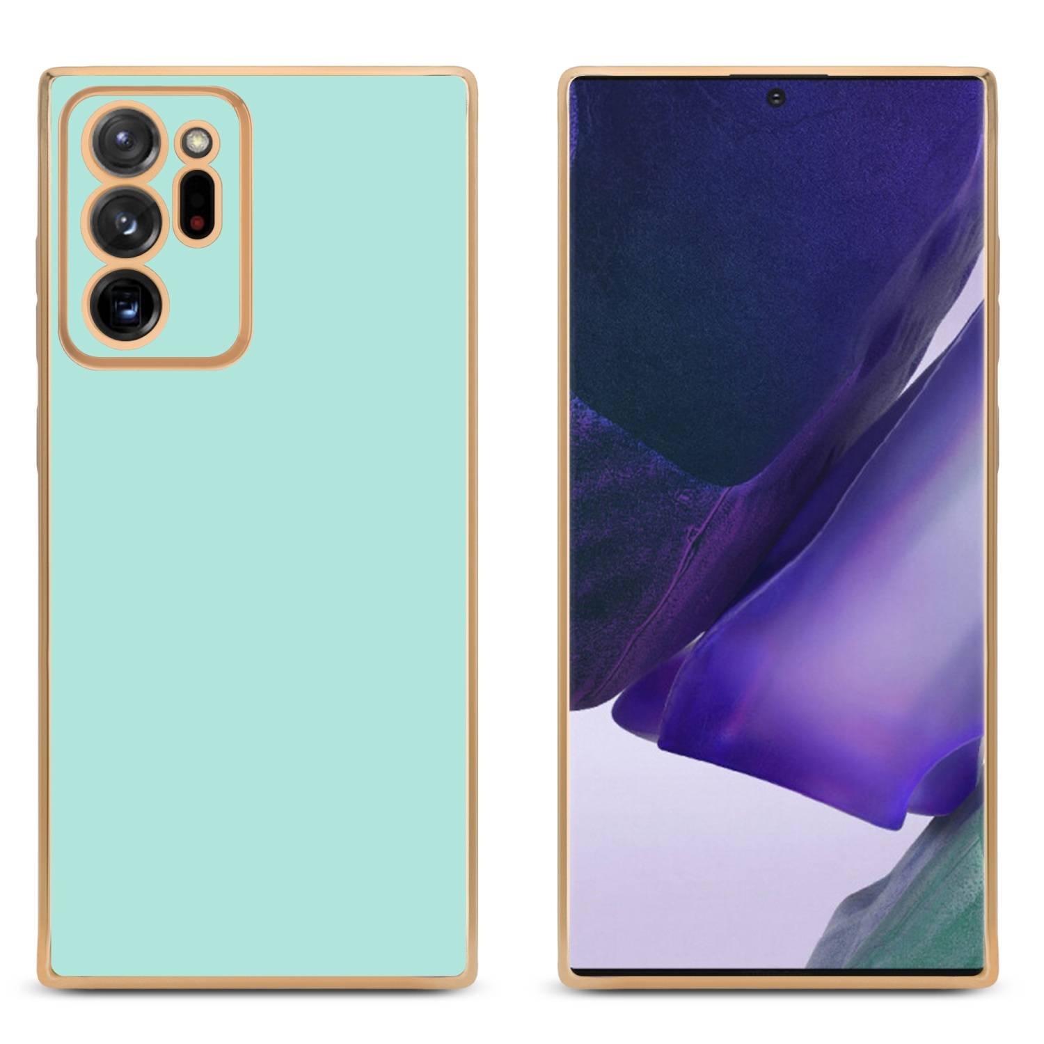 Cadorabo Schutzhülle für Samsung Galaxy NOTE 20 ULTRA Hülle in Grün Handyhülle TPU Silikon Kameraschutz Etui Case