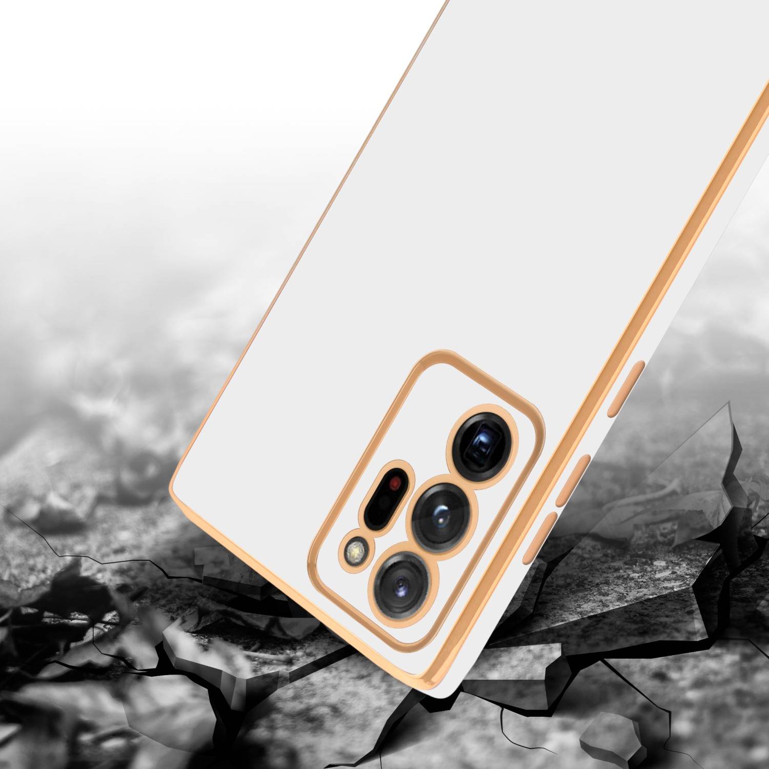 Cadorabo Schutzhülle für Samsung Galaxy NOTE 20 ULTRA Hülle in Weiß Handyhülle TPU Silikon Kameraschutz Etui Case