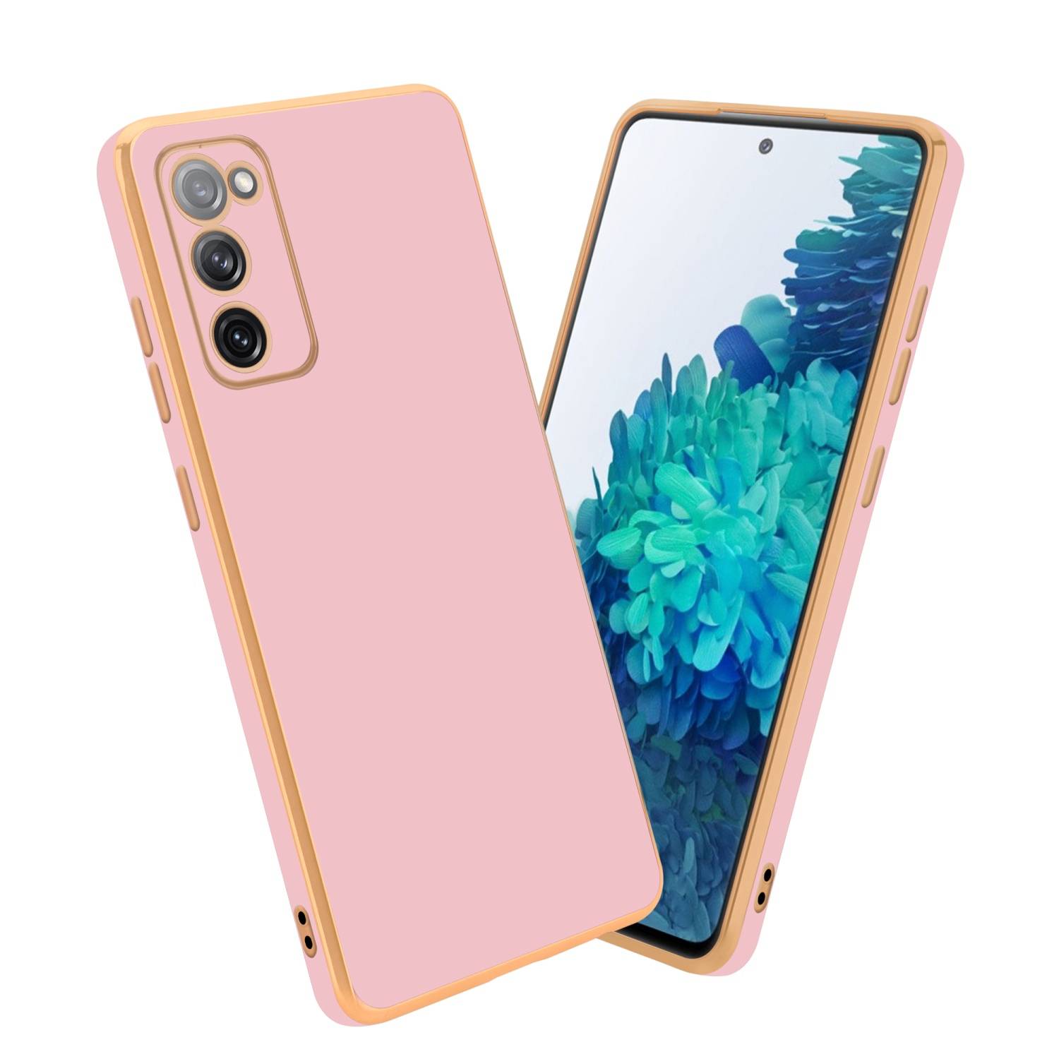Cadorabo Schutzhülle für Samsung Galaxy S20 FE Hülle in Rosa Handyhülle TPU Silikon Kameraschutz Etui Case