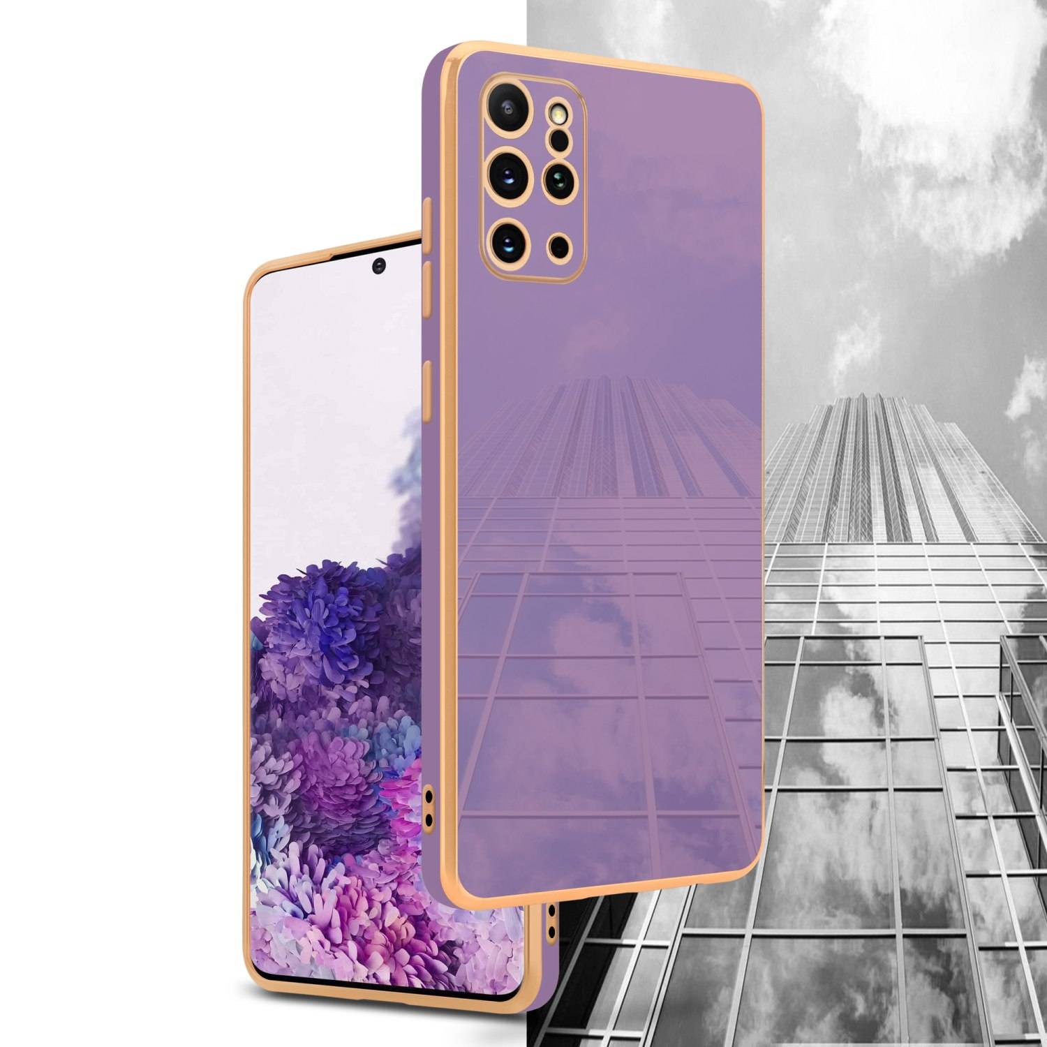 Cadorabo Schutzhülle für Samsung Galaxy S20 PLUS Hülle in Lila Handyhülle TPU Silikon Kameraschutz Etui Case