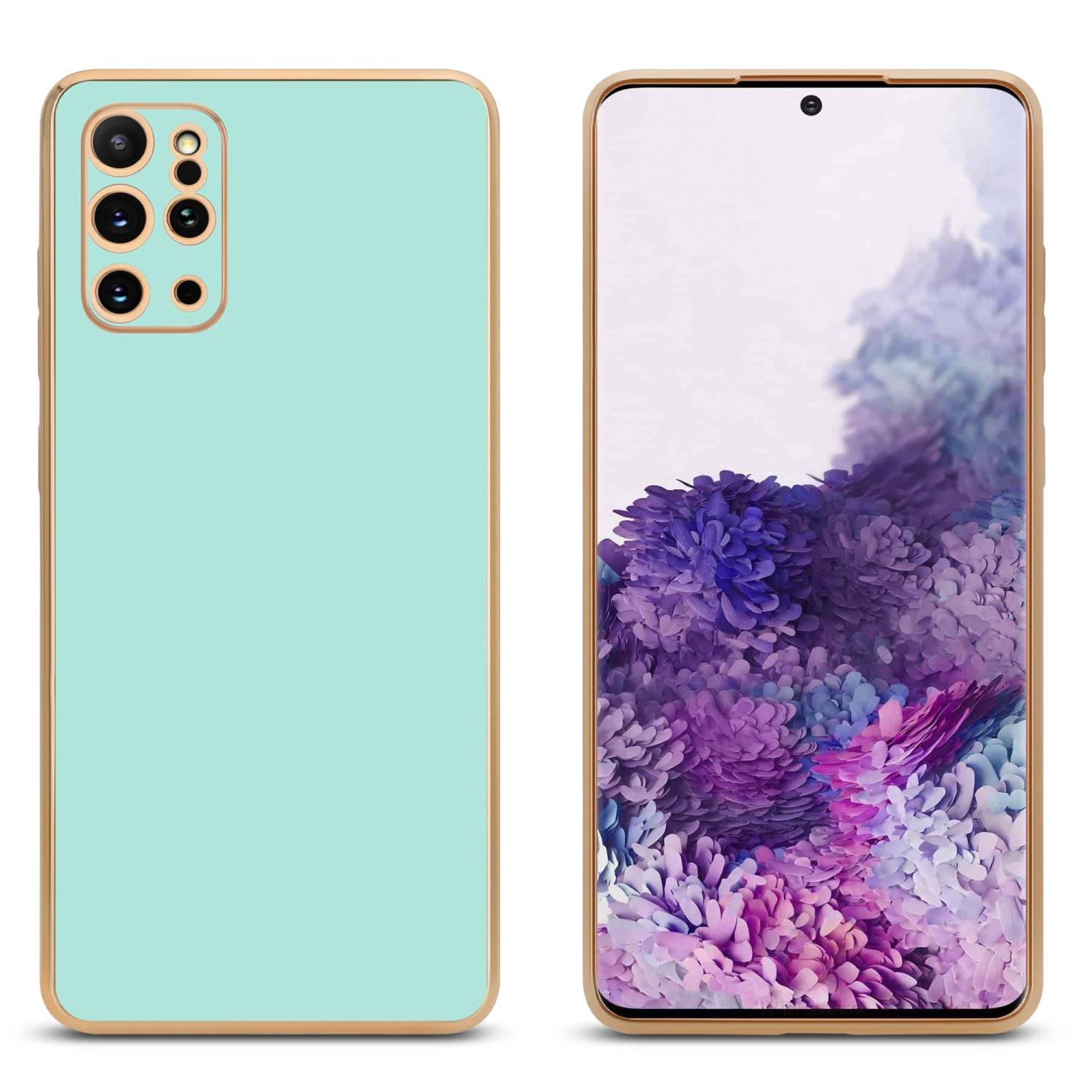 Cadorabo Schutzhülle für Samsung Galaxy S20 PLUS Hülle in Grün Handyhülle TPU Silikon Kameraschutz Etui Case