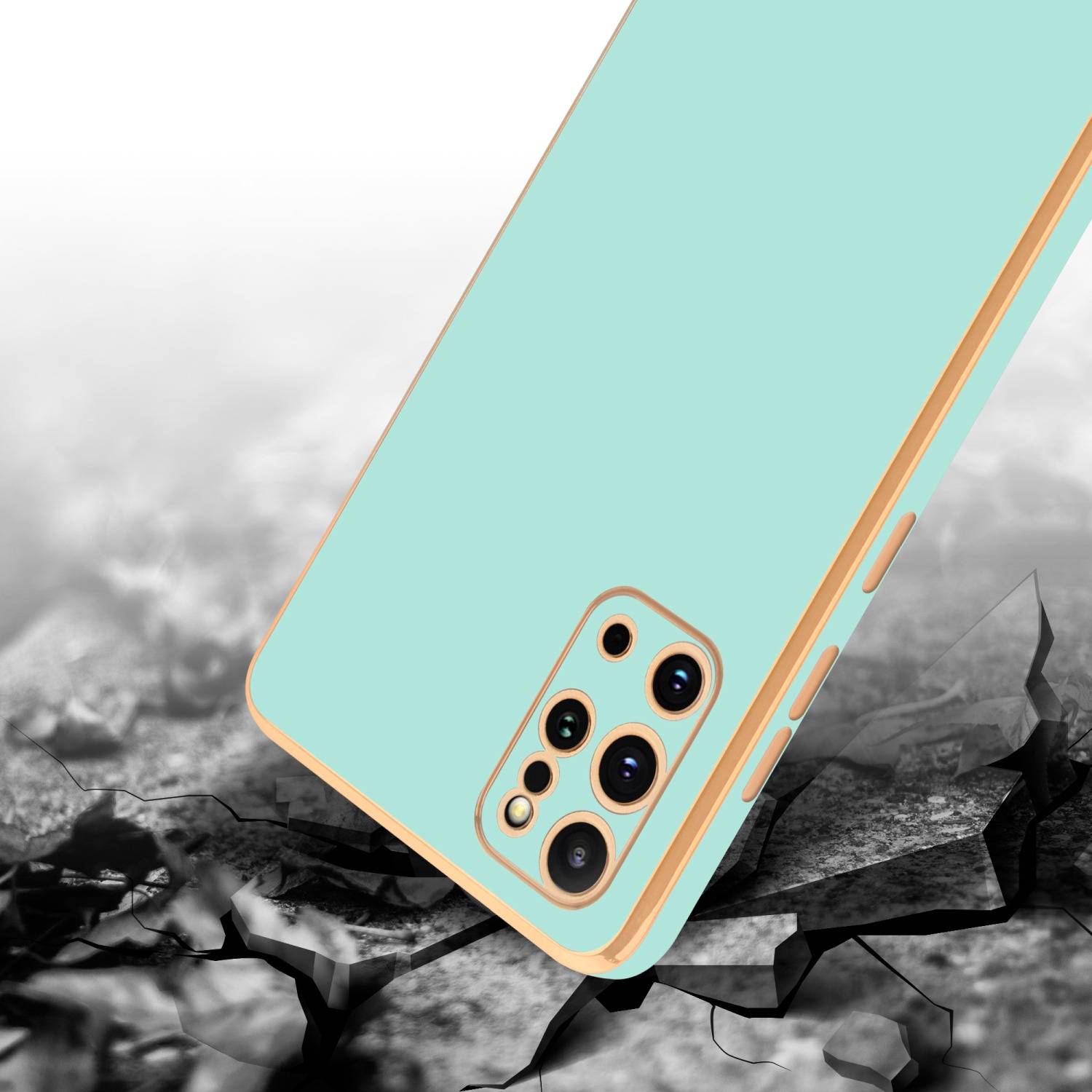 Cadorabo Schutzhülle für Samsung Galaxy S20 PLUS Hülle in Grün Handyhülle TPU Silikon Kameraschutz Etui Case