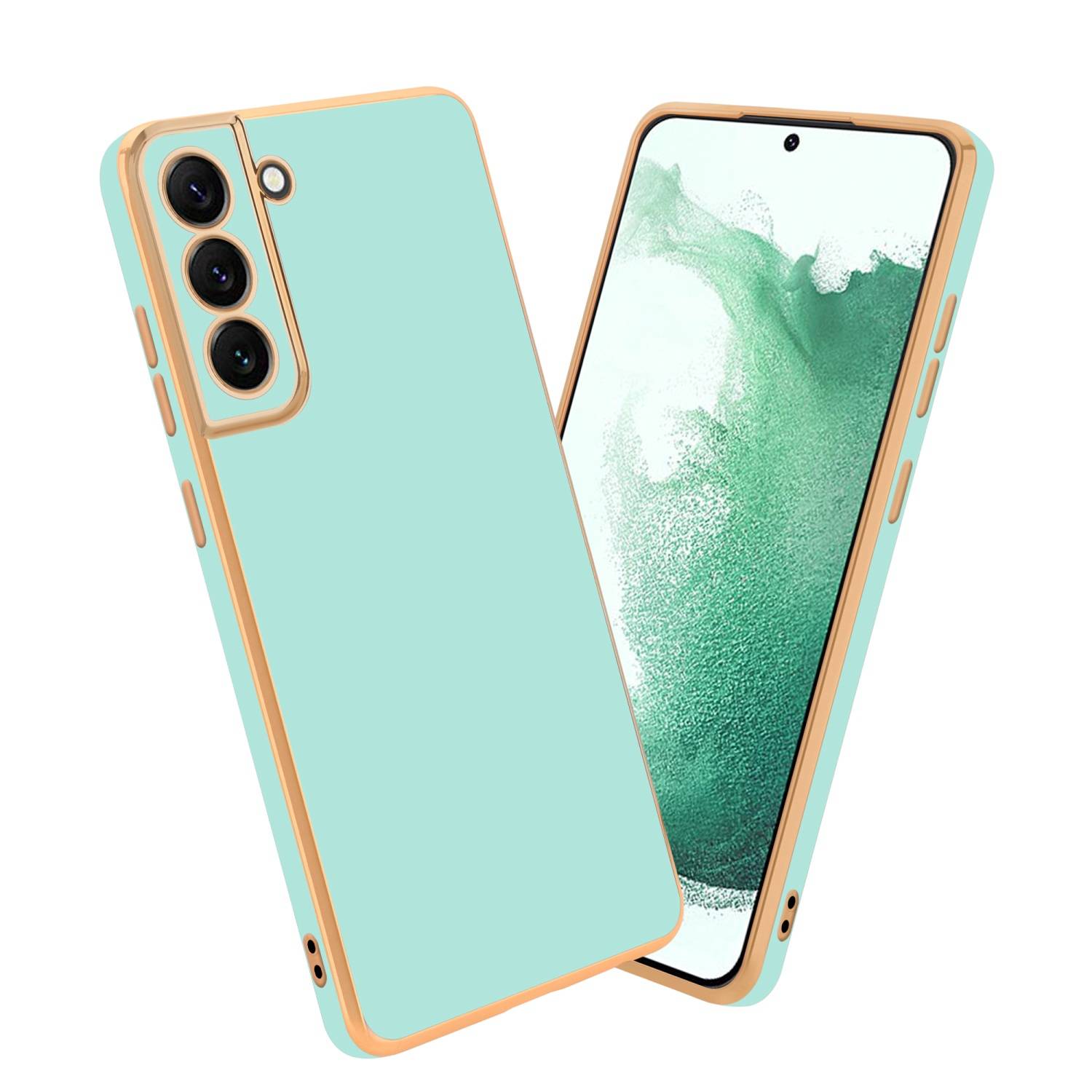 Cadorabo Schutzhülle für Samsung Galaxy S21 5G Hülle in Grün Handyhülle TPU Silikon Kameraschutz Etui Case