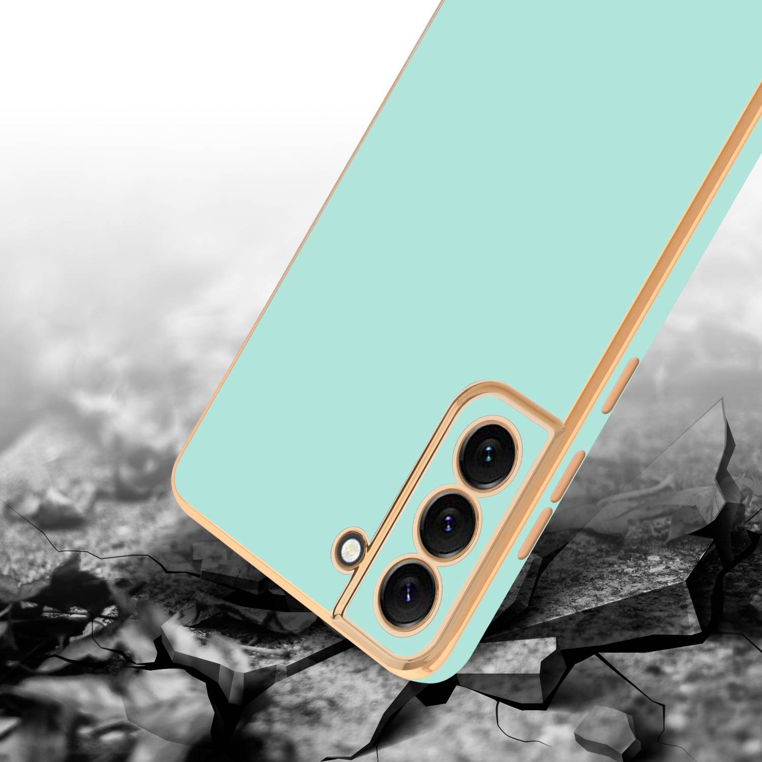 Cadorabo Schutzhülle für Samsung Galaxy S21 5G Hülle in Grün Handyhülle TPU Silikon Kameraschutz Etui Case