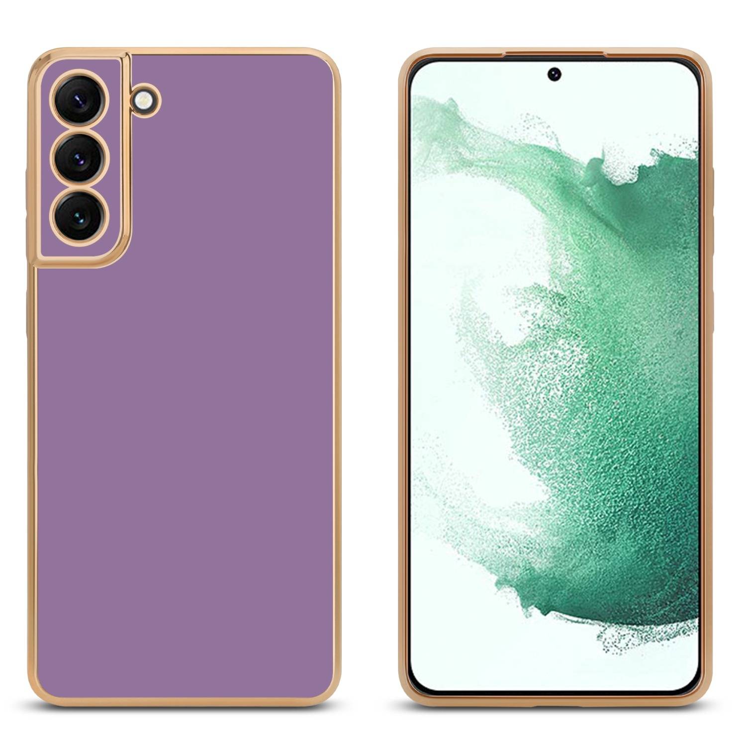 Cadorabo Schutzhülle für Samsung Galaxy S21 PLUS Hülle in Lila Handyhülle TPU Silikon Kameraschutz Etui Case