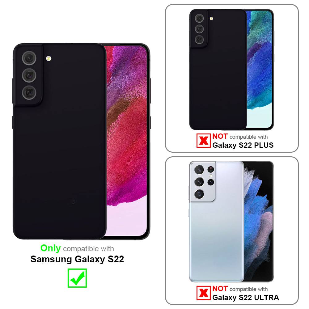 Cadorabo Schutzhülle für Samsung Galaxy S22 Hülle in Weiß Handyhülle TPU Silikon Kameraschutz Etui Case