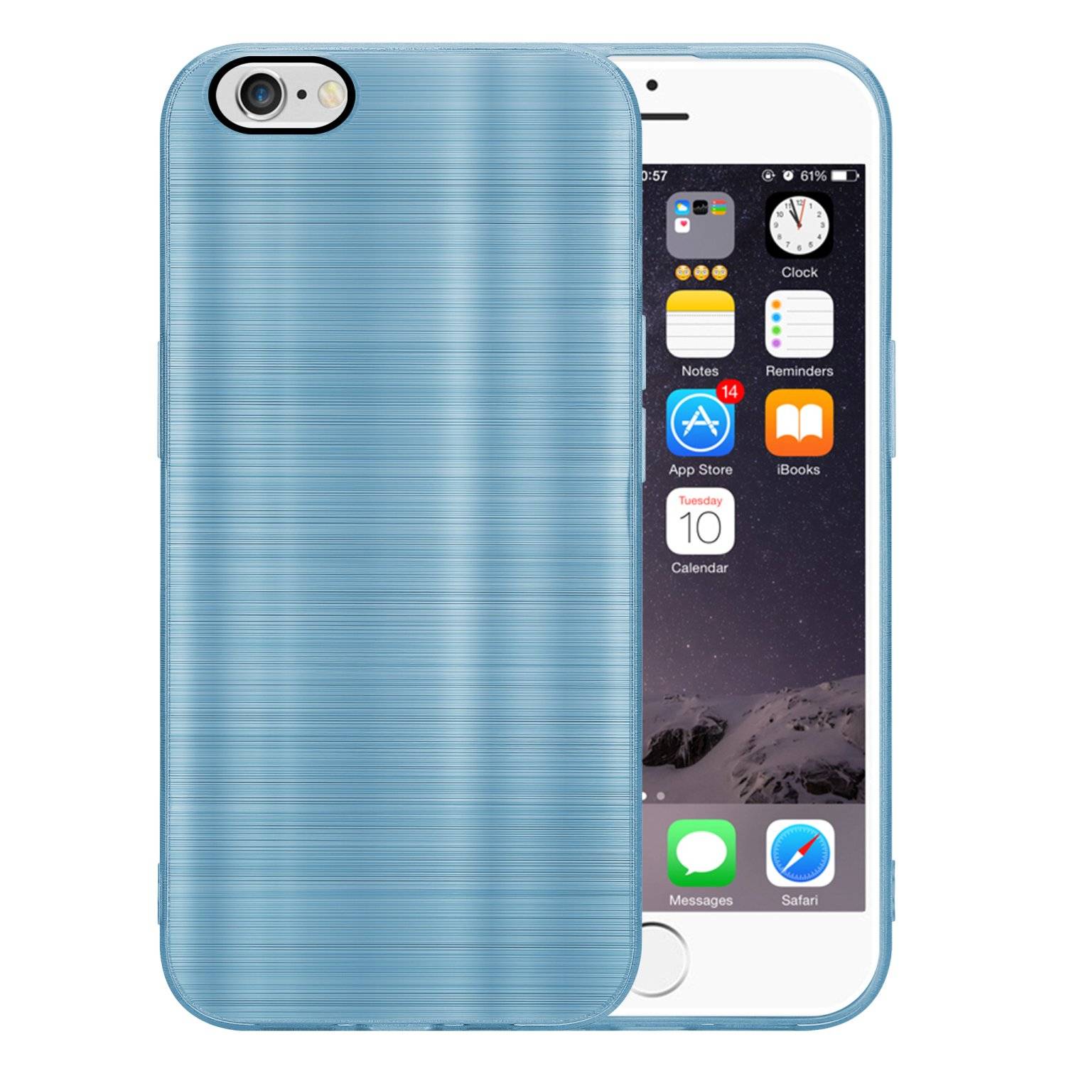 Cadorabo Hülle für Apple iPhone 6 / 6S Schutz Hülle in Türkis Handyhülle TPU Silikon Etui Case