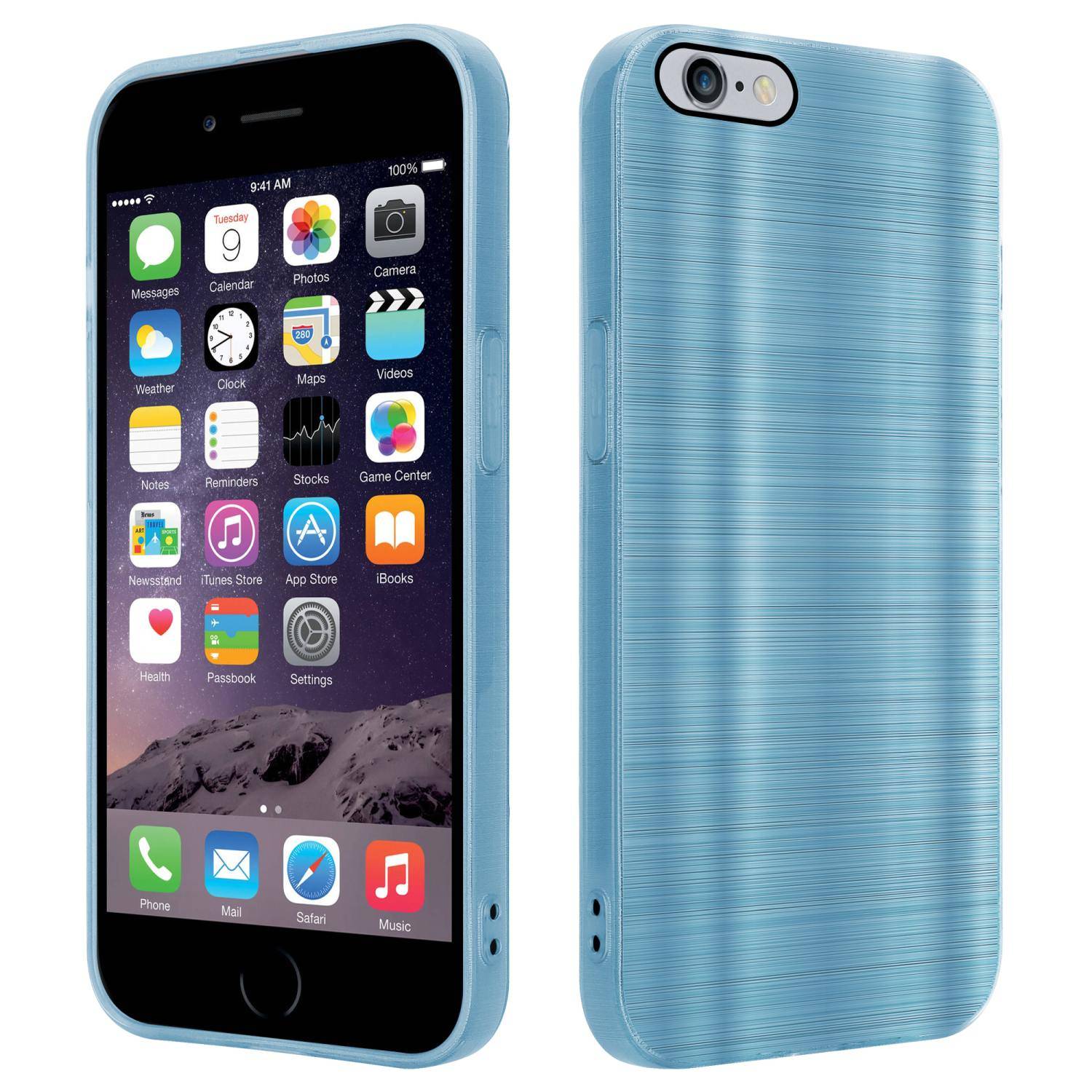 Cadorabo Hülle für Apple iPhone 6 PLUS / 6S PLUS Schutz Hülle in Türkis Handyhülle TPU Silikon Etui Case