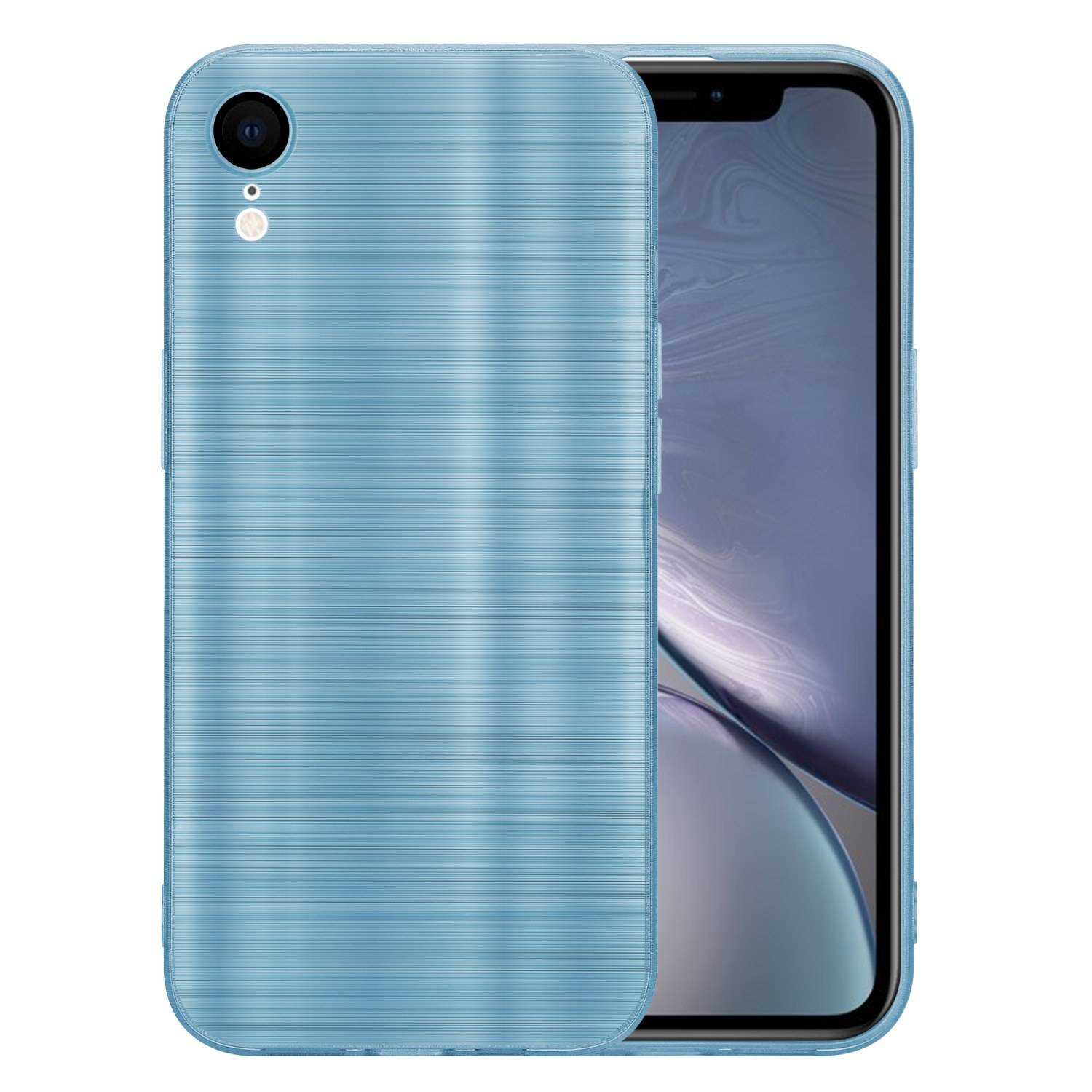 Cadorabo Hülle für Apple iPhone XR Schutz Hülle in Türkis Handyhülle TPU Silikon Etui Case