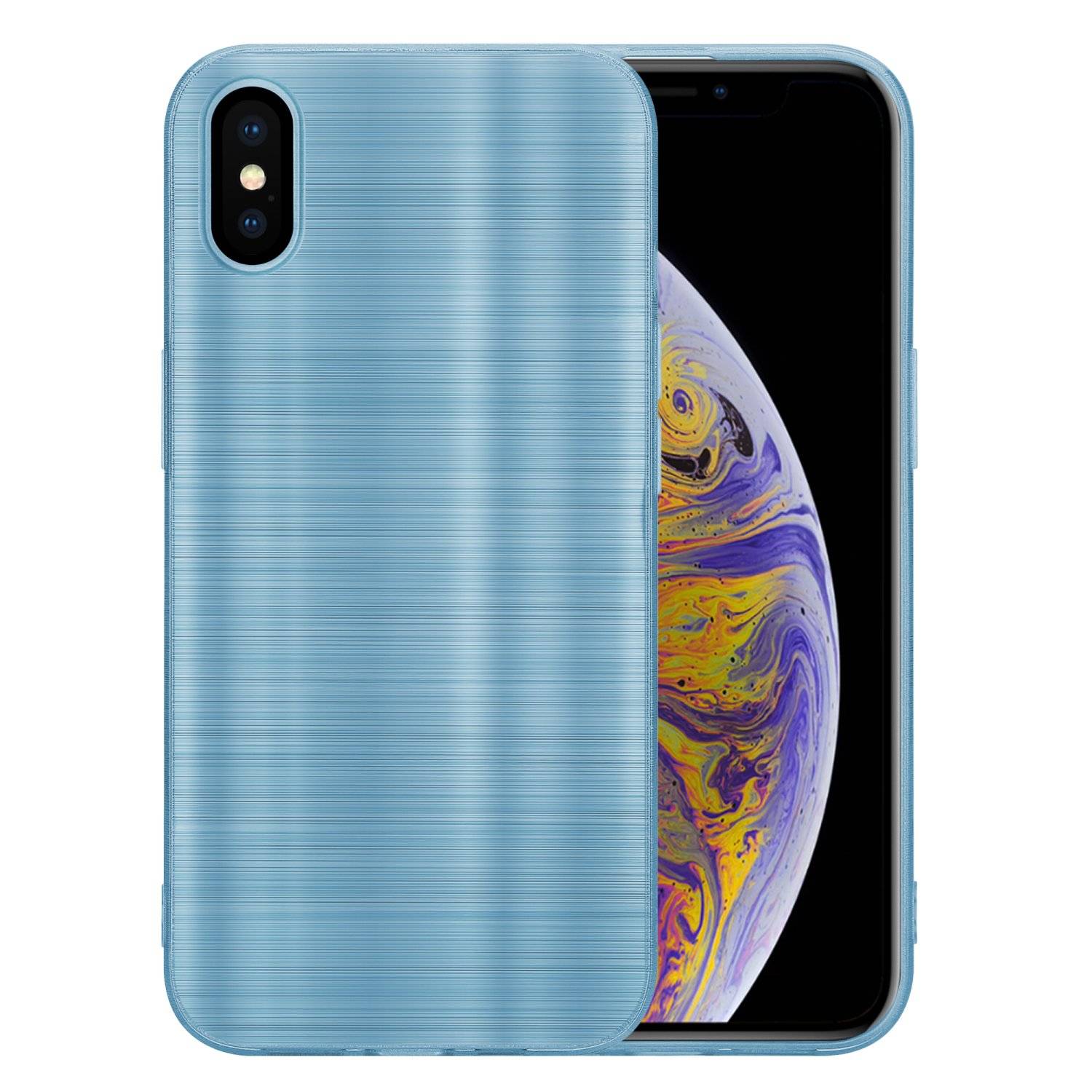 Cadorabo Hülle für Apple iPhone XS MAX Schutz Hülle in Türkis Handyhülle TPU Silikon Etui Case