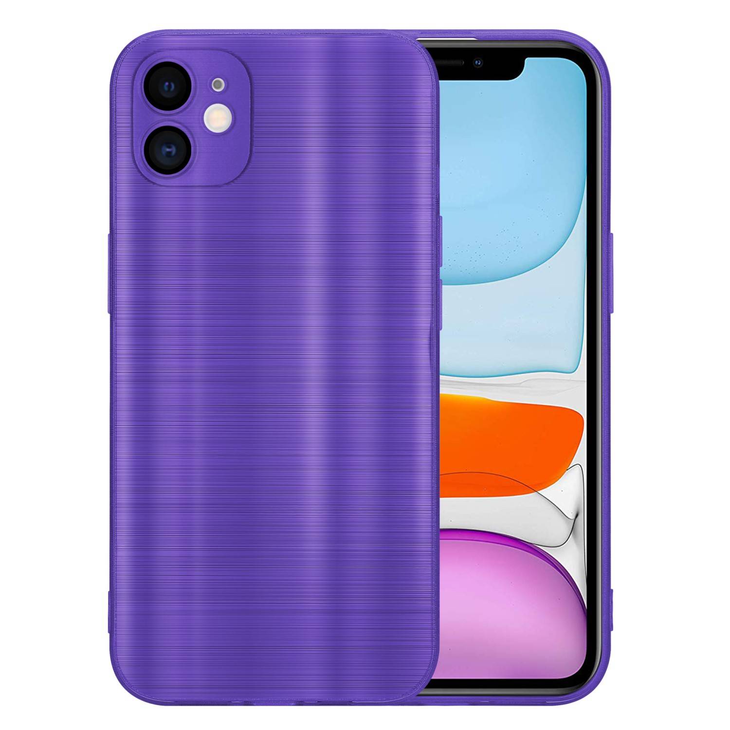 Cadorabo Hülle für Apple iPhone 11 Schutz Hülle in Lila Handyhülle TPU Silikon Etui Case