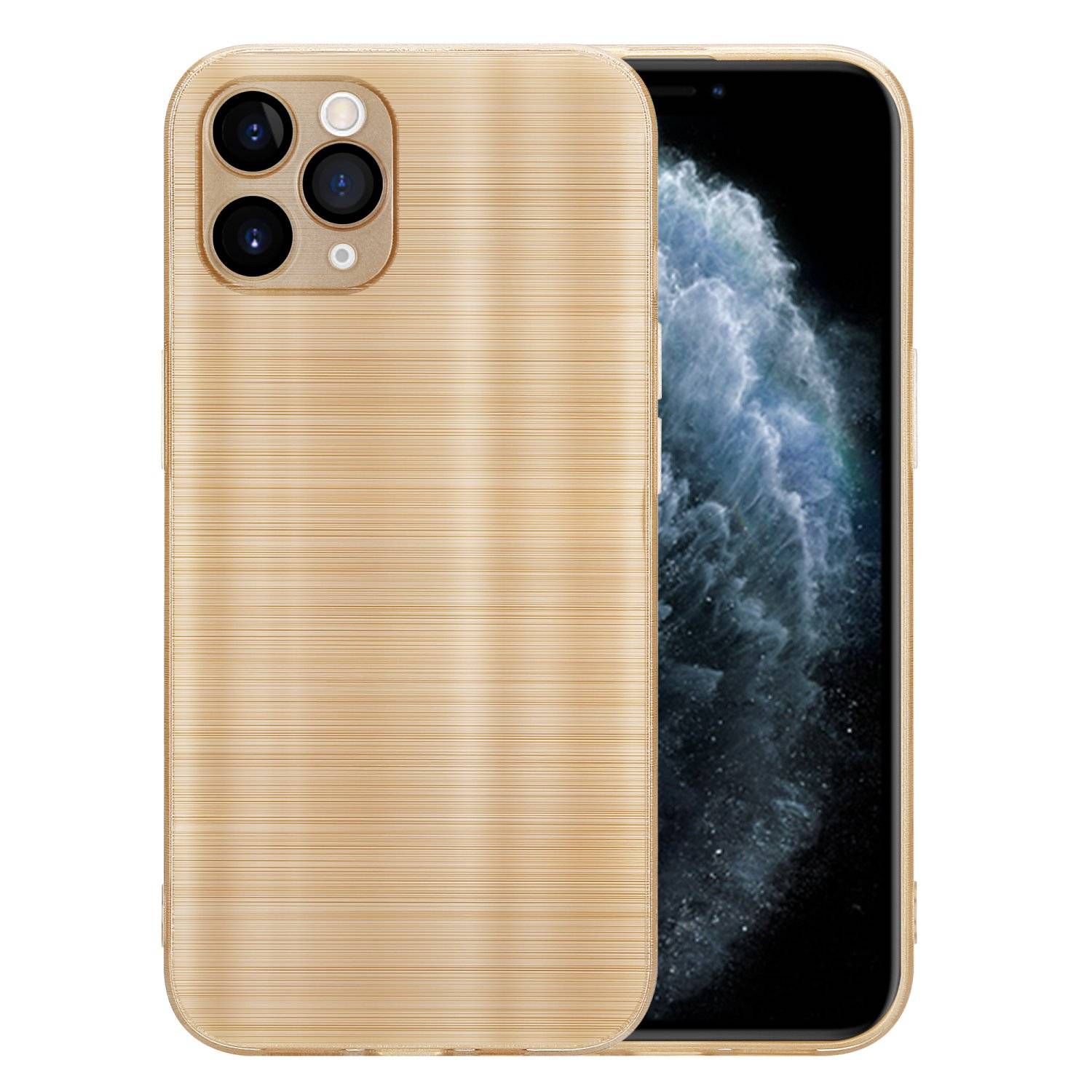 Cadorabo Hülle für Apple iPhone 11 PRO Schutz Hülle in Gold Handyhülle TPU Silikon Etui Case