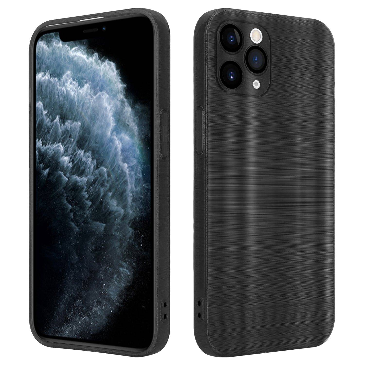 Cadorabo Hülle für Apple iPhone 11 PRO Schutz Hülle in Schwarz Handyhülle TPU Silikon Etui Case