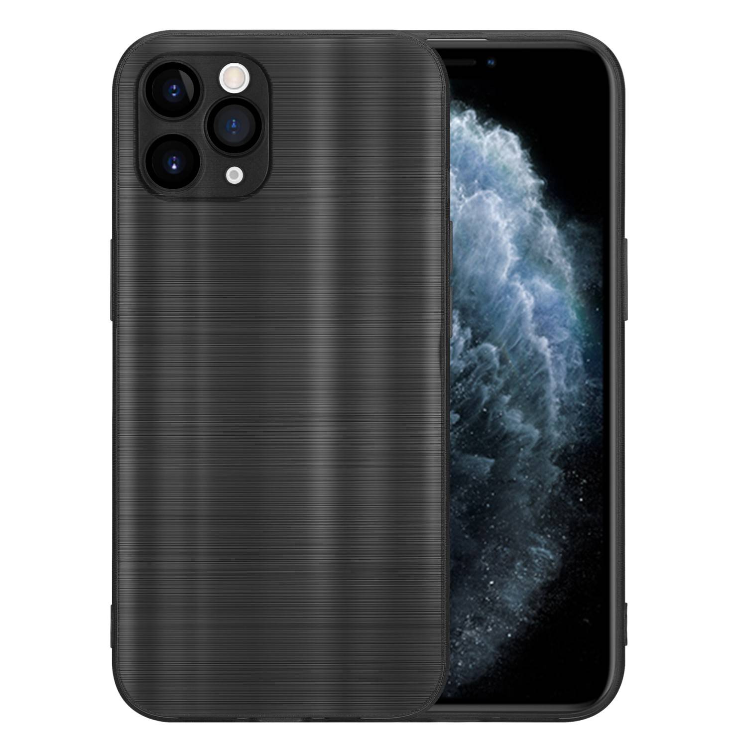Cadorabo Hülle für Apple iPhone 11 PRO Schutz Hülle in Schwarz Handyhülle TPU Silikon Etui Case