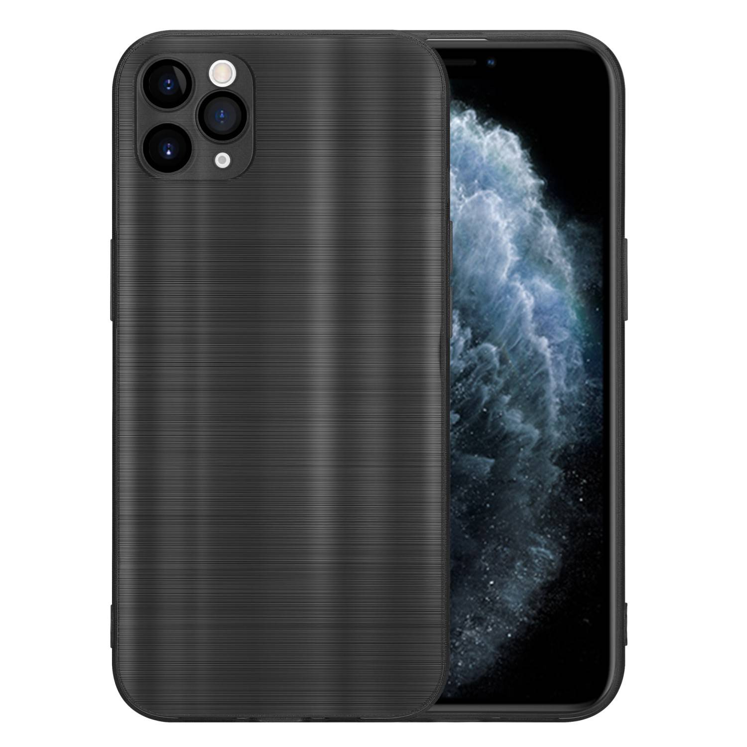 Cadorabo Hülle für Apple iPhone 11 PRO MAX Schutz Hülle in Schwarz Handyhülle TPU Silikon Etui Case
