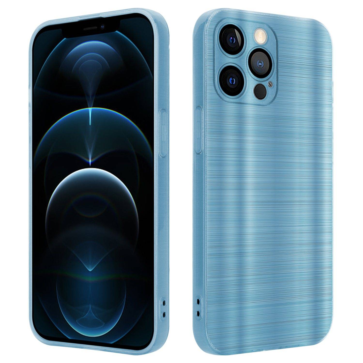 Cadorabo Hülle für Apple iPhone 12 PRO Schutz Hülle in Türkis Handyhülle TPU Silikon Etui Case