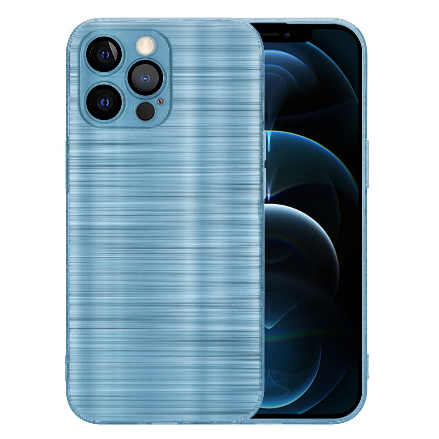 Cadorabo Hülle für Apple iPhone 12 PRO Schutz Hülle in Türkis Handyhülle TPU Silikon Etui Case