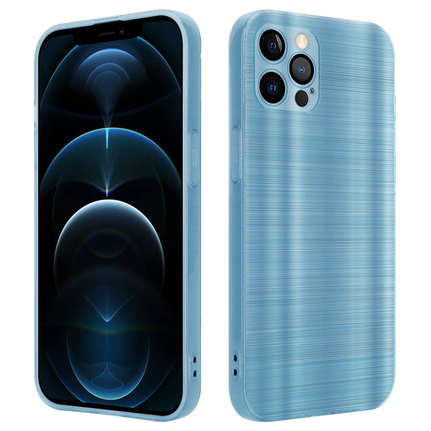 Cadorabo Hülle für Apple iPhone 12 PRO MAX Schutz Hülle in Türkis Handyhülle TPU Silikon Etui Case