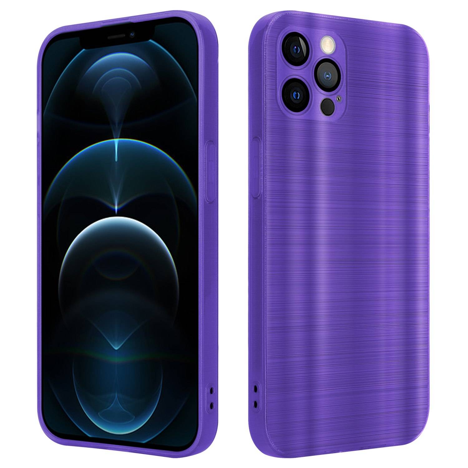 Cadorabo Hülle für Apple iPhone 12 PRO MAX Schutz Hülle in Lila Handyhülle TPU Silikon Etui Case