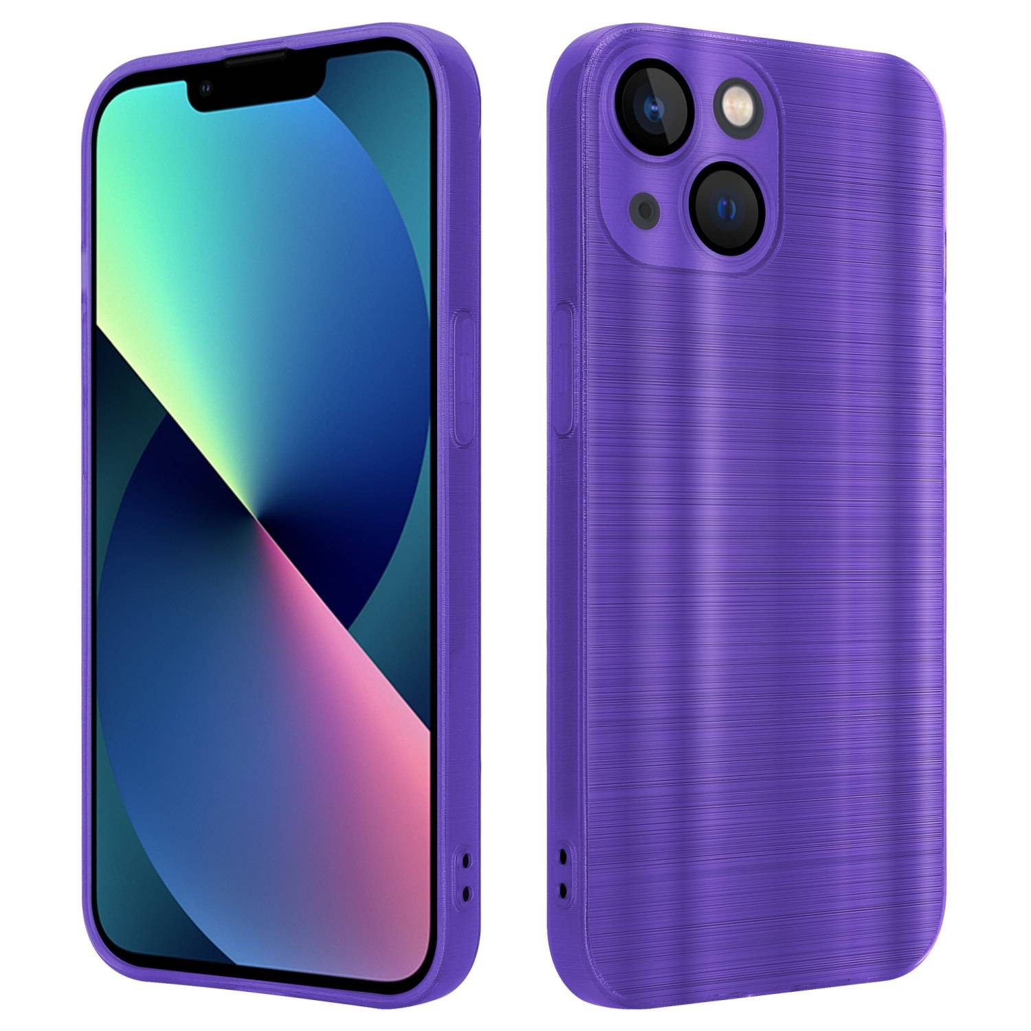 Cadorabo Hülle für Apple iPhone 13 Schutz Hülle in Lila Handyhülle TPU Silikon Etui Case