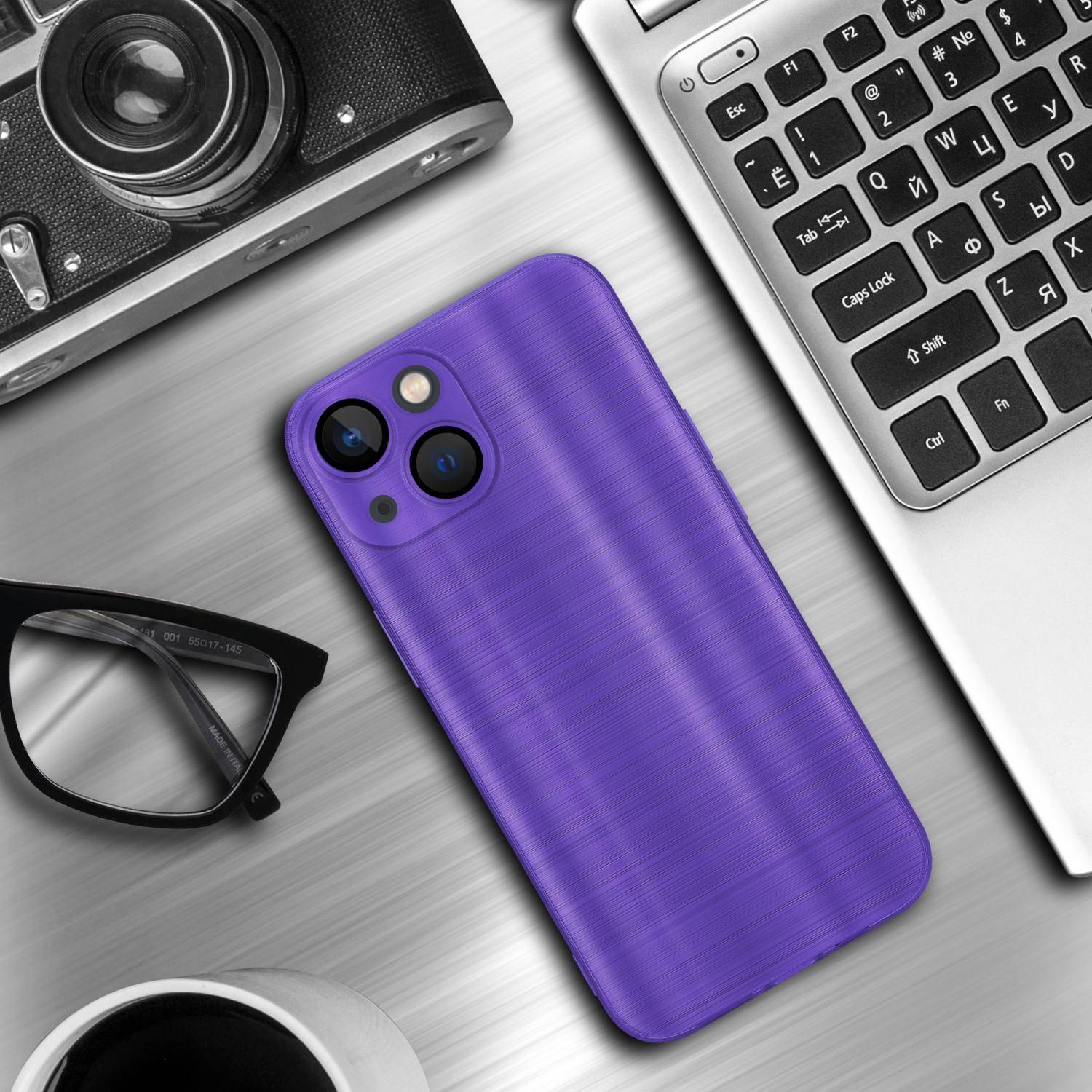 Cadorabo Hülle für Apple iPhone 13 Schutz Hülle in Lila Handyhülle TPU Silikon Etui Case