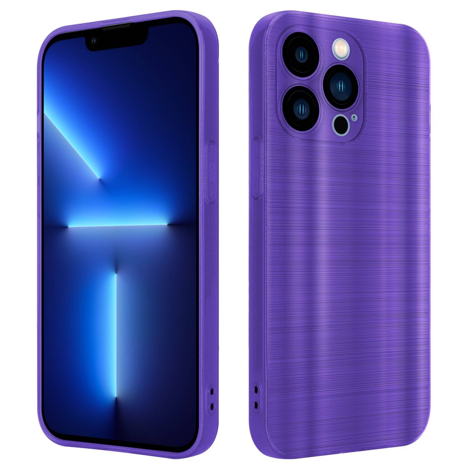 Cadorabo Hülle für Apple iPhone 13 PRO Schutz Hülle in Lila Handyhülle TPU Silikon Etui Case