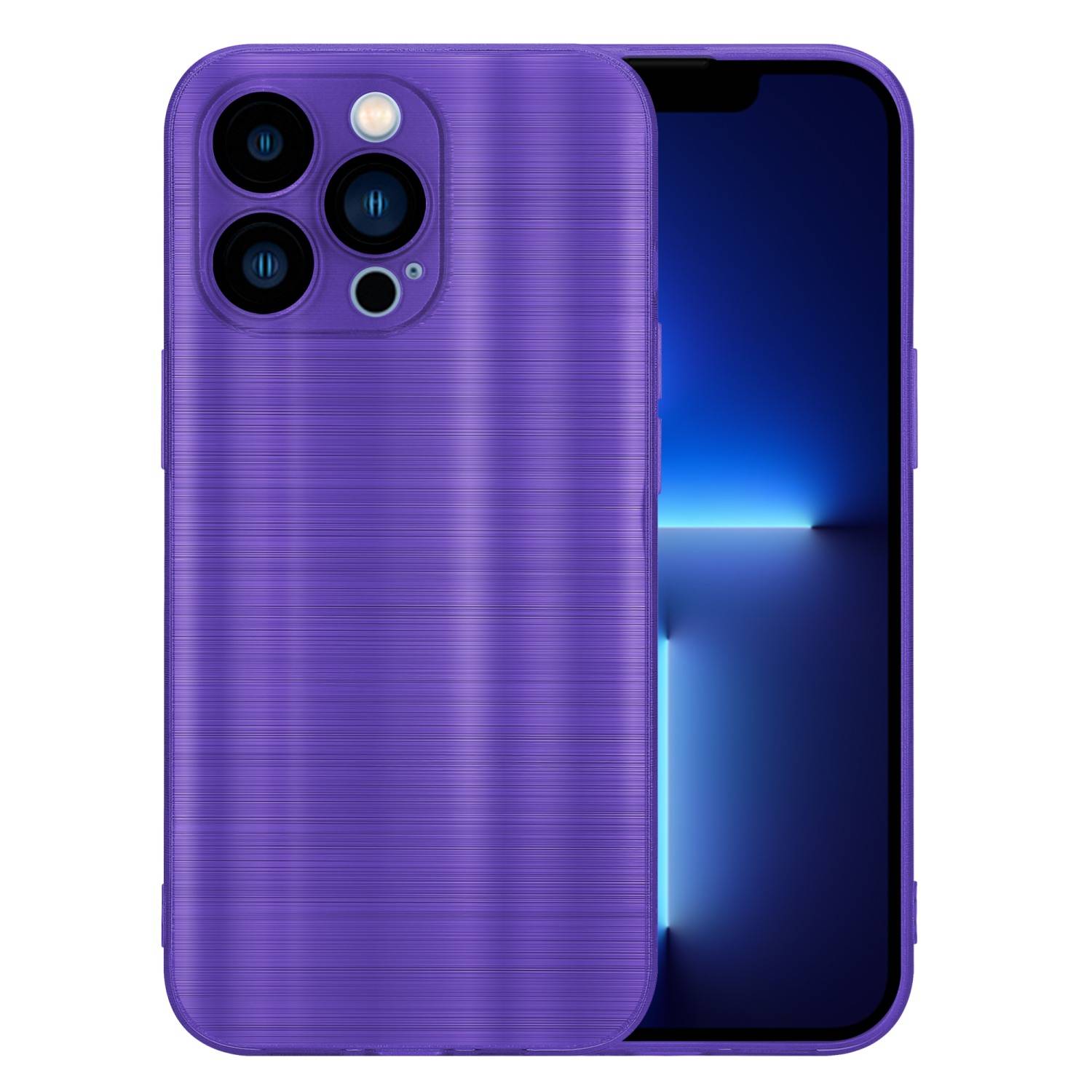 Cadorabo Hülle für Apple iPhone 13 PRO Schutz Hülle in Lila Handyhülle TPU Silikon Etui Case