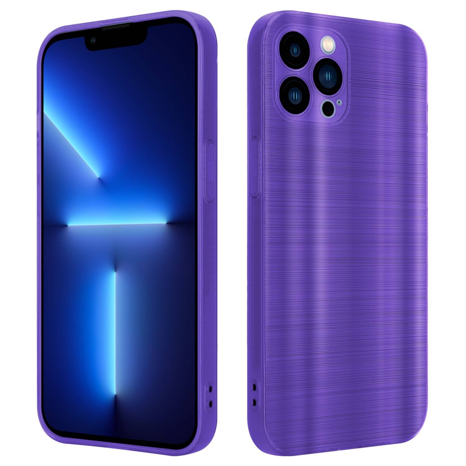 Cadorabo Hülle für Apple iPhone 13 PRO MAX Schutz Hülle in Lila Handyhülle TPU Silikon Etui Case