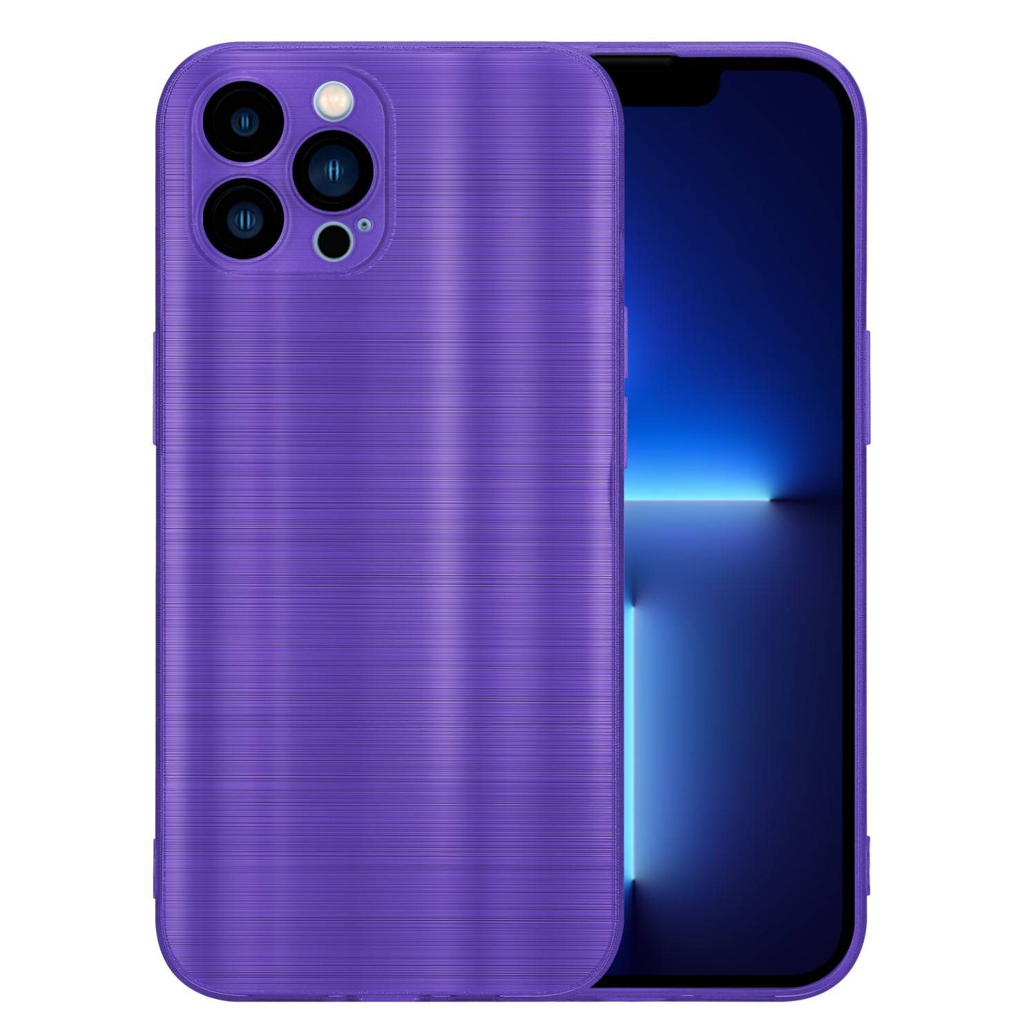 Cadorabo Hülle für Apple iPhone 13 PRO MAX Schutz Hülle in Lila Handyhülle TPU Silikon Etui Case