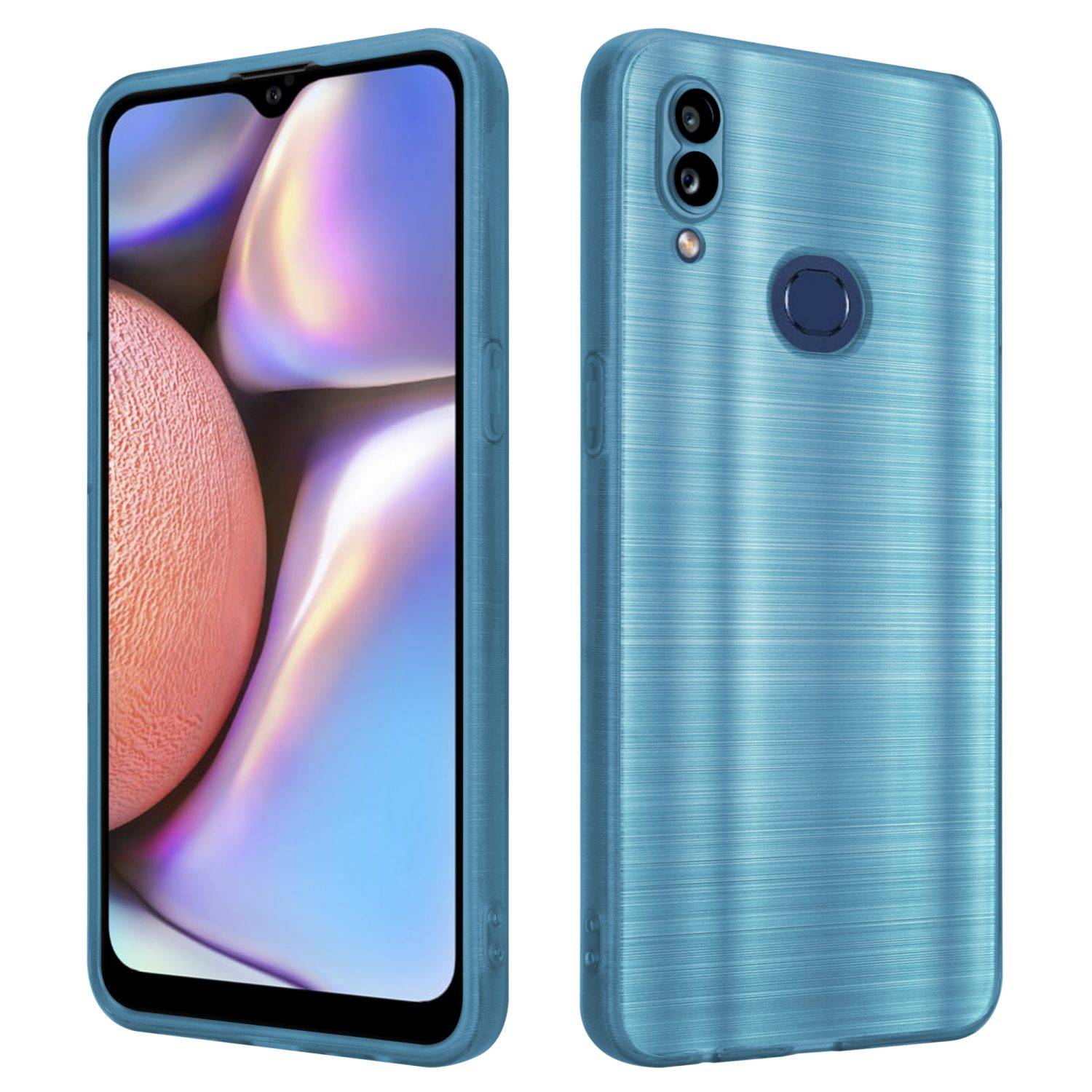 Cadorabo Hülle für Samsung Galaxy A10s / M01s Schutz Hülle in Türkis Handyhülle TPU Silikon Etui Case