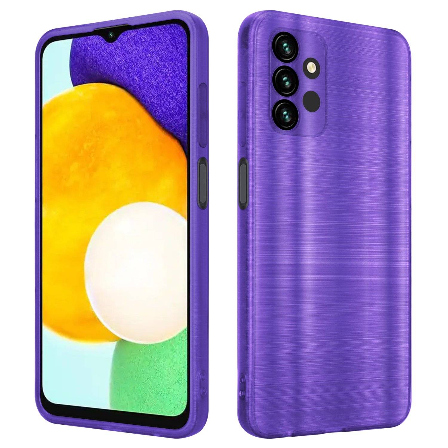 Cadorabo Hülle für Samsung Galaxy A13 5G Schutz Hülle in Lila Handyhülle TPU Silikon Etui Case