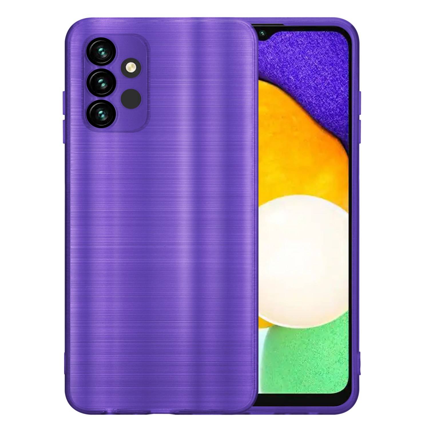 Cadorabo Hülle für Samsung Galaxy A13 5G Schutz Hülle in Lila Handyhülle TPU Silikon Etui Case