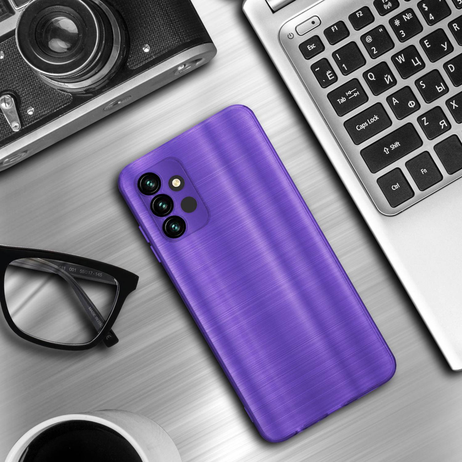 Cadorabo Hülle für Samsung Galaxy A13 5G Schutz Hülle in Lila Handyhülle TPU Silikon Etui Case