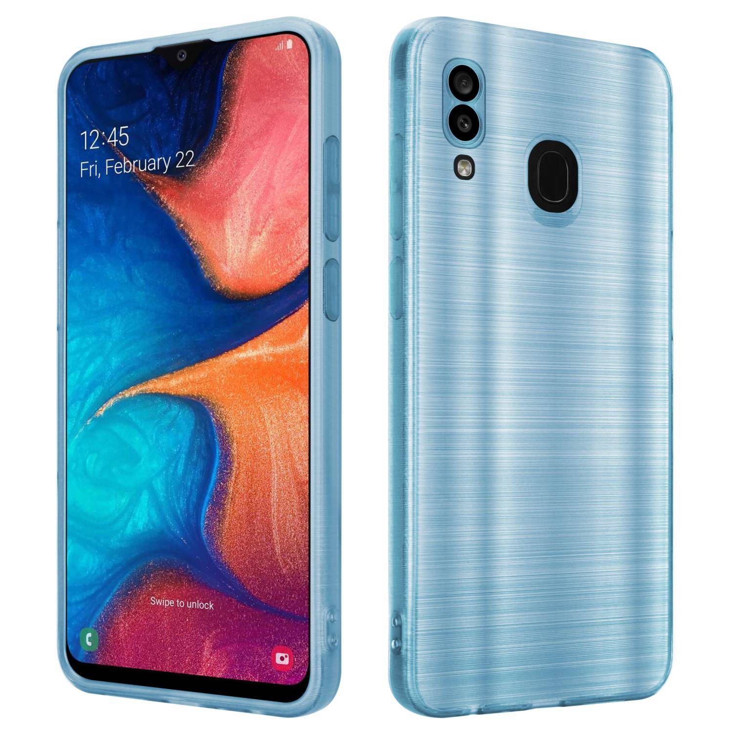 Cadorabo Hülle für Samsung Galaxy A20 / A30 / M10s Schutz Hülle in Türkis Handyhülle TPU Silikon Etui Case