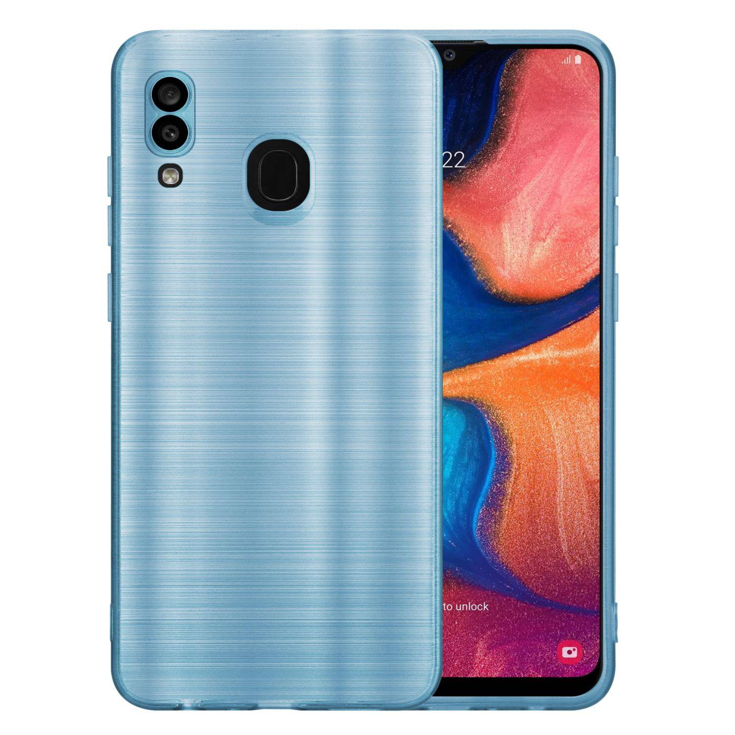 Cadorabo Hülle für Samsung Galaxy A20 / A30 / M10s Schutz Hülle in Türkis Handyhülle TPU Silikon Etui Case