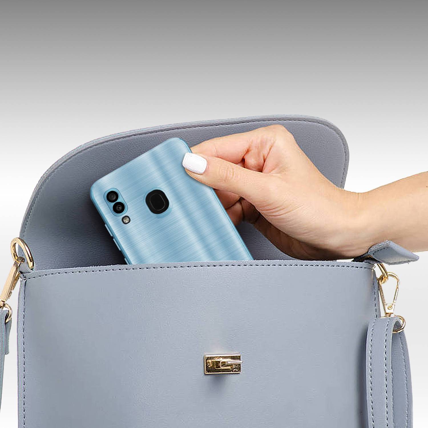 Cadorabo Hülle für Samsung Galaxy A20 / A30 / M10s Schutz Hülle in Türkis Handyhülle TPU Silikon Etui Case
