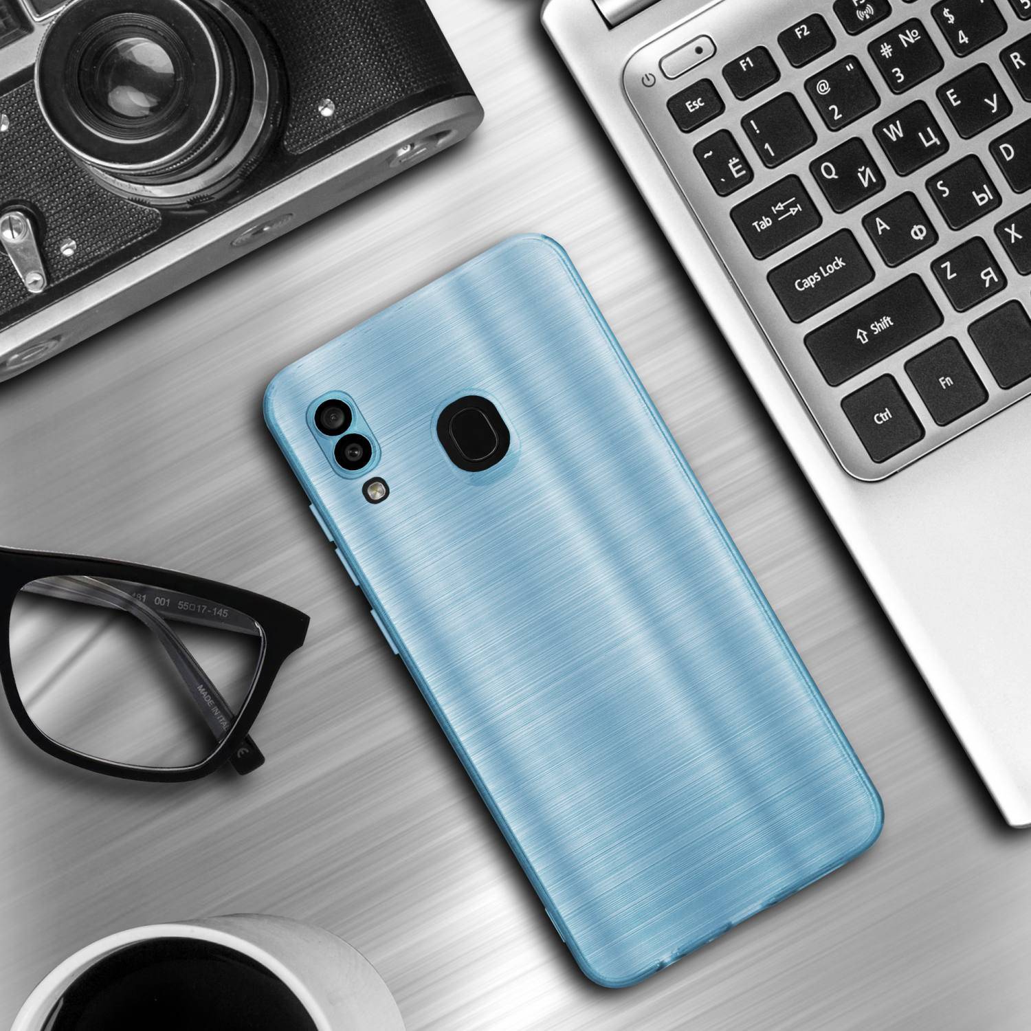 Cadorabo Hülle für Samsung Galaxy A20 / A30 / M10s Schutz Hülle in Türkis Handyhülle TPU Silikon Etui Case