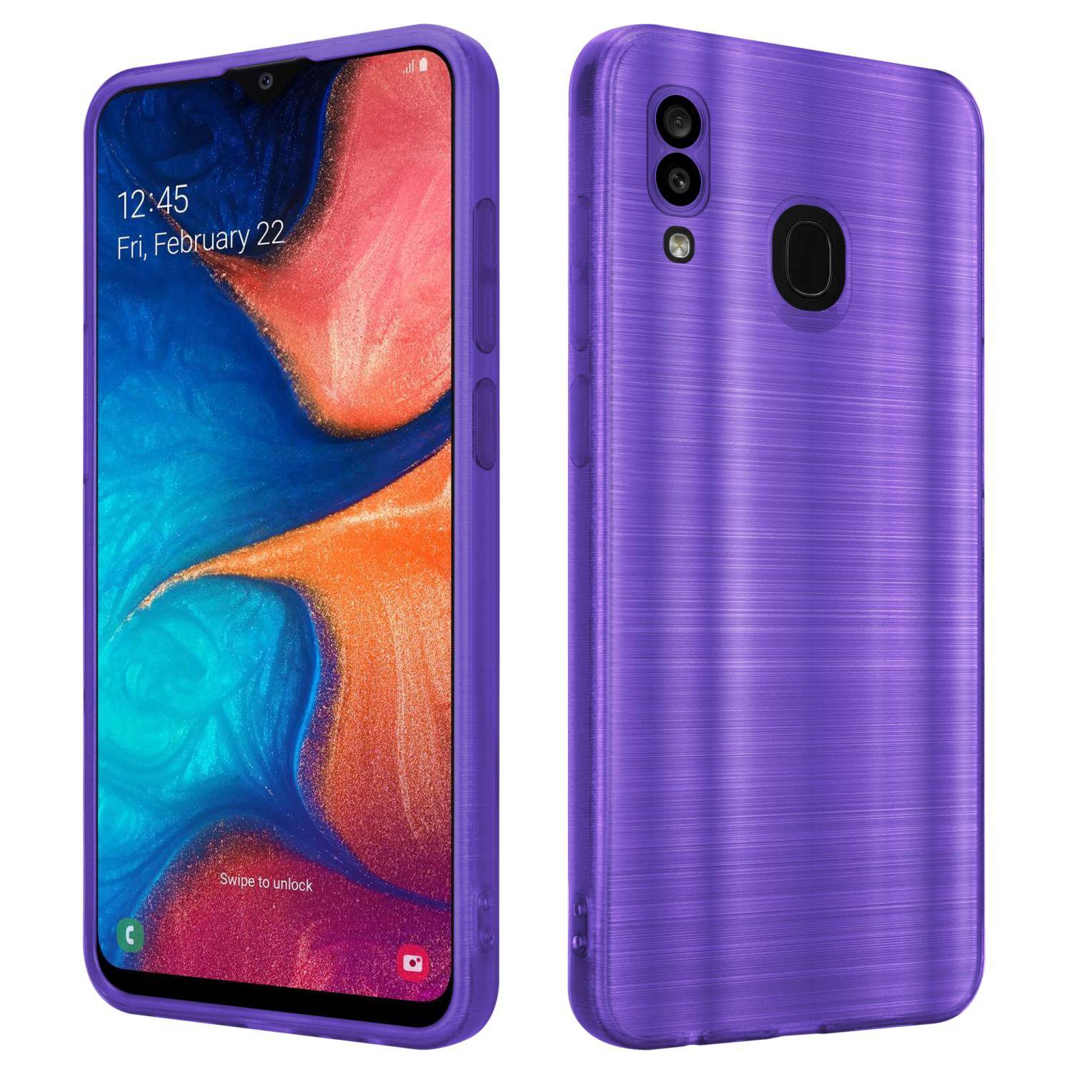 Cadorabo Hülle für Samsung Galaxy A20 / A30 / M10s Schutz Hülle in Lila Handyhülle TPU Silikon Etui Case