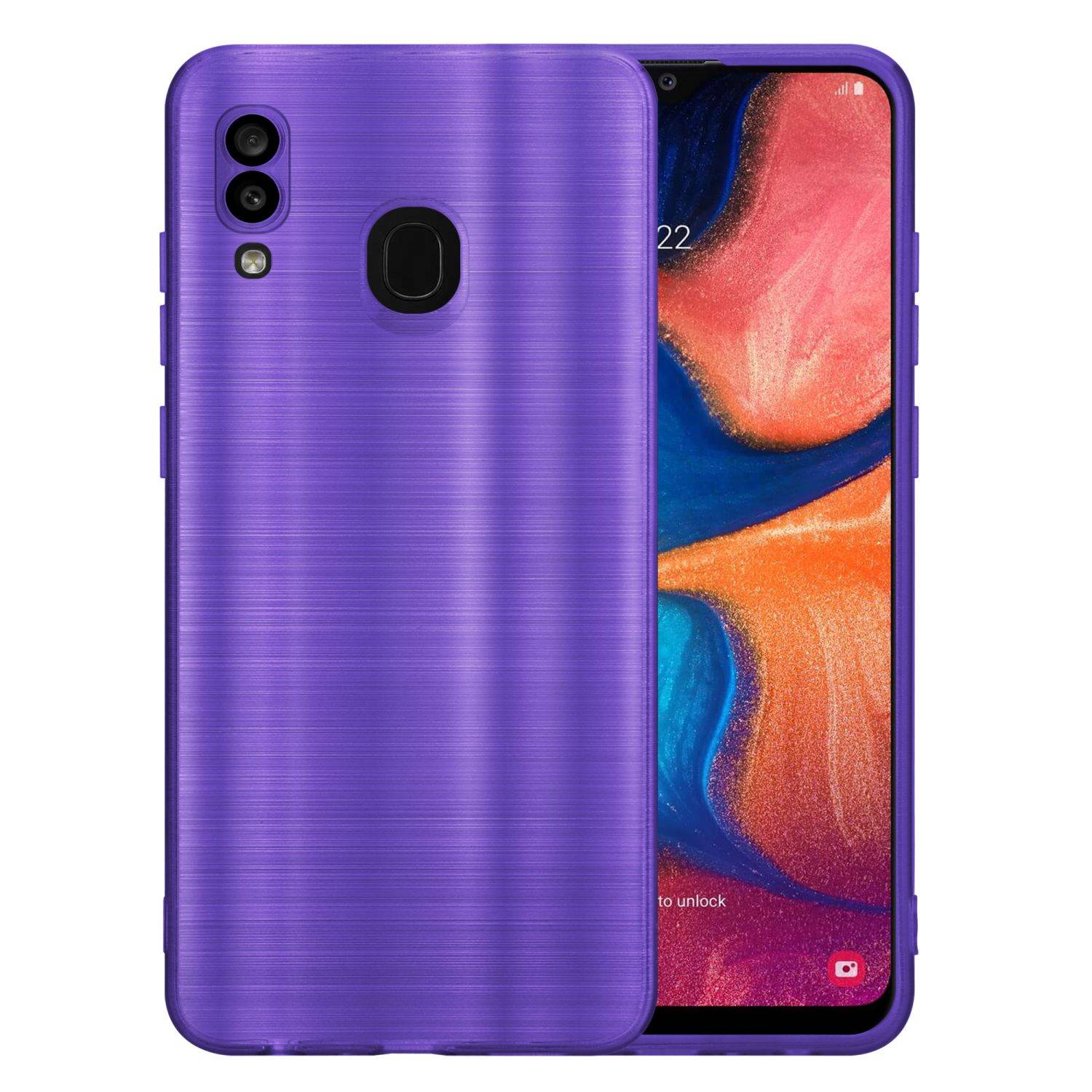 Cadorabo Hülle für Samsung Galaxy A20 / A30 / M10s Schutz Hülle in Lila Handyhülle TPU Silikon Etui Case