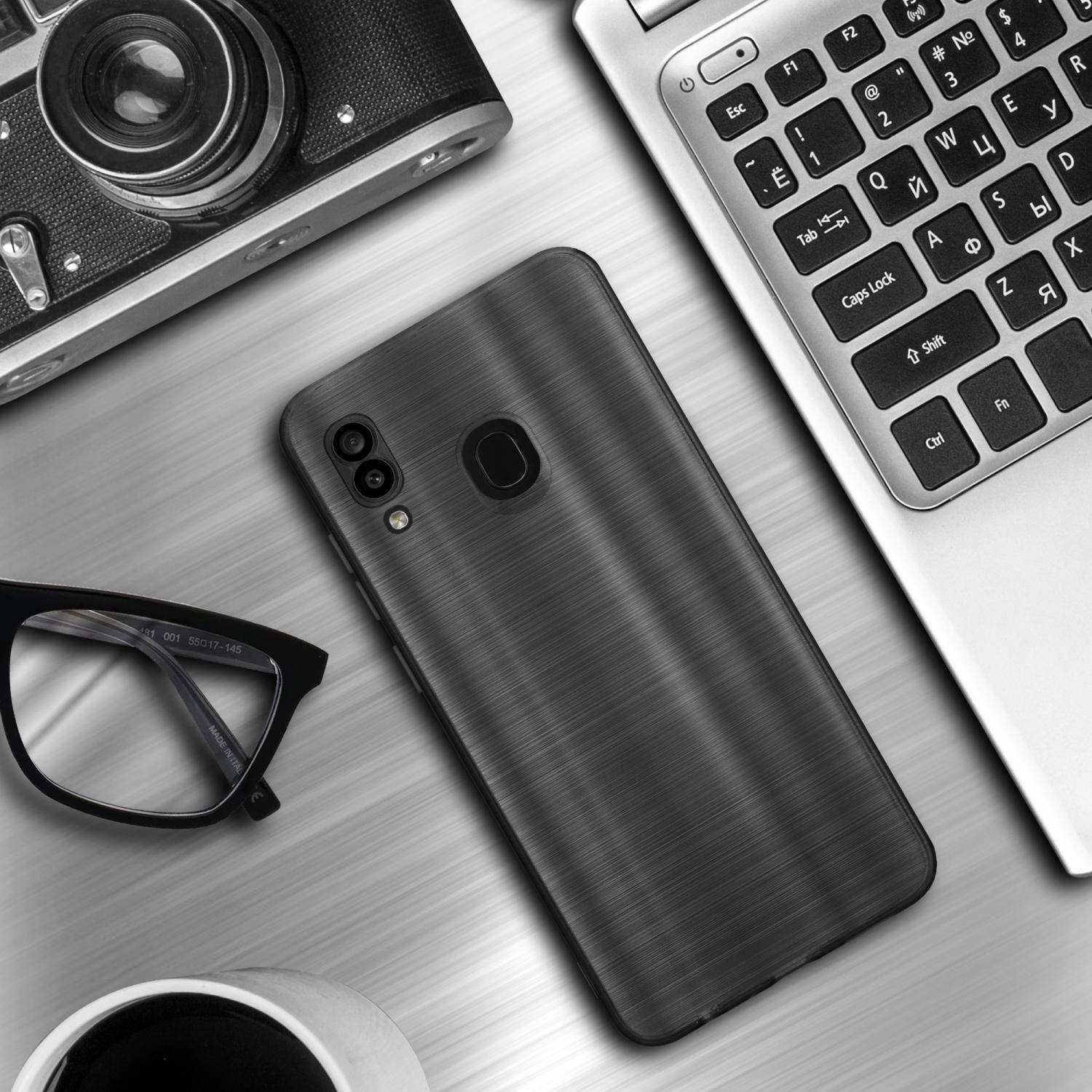 Cadorabo Hülle für Samsung Galaxy A20 / A30 / M10s Schutz Hülle in Schwarz Handyhülle TPU Silikon Etui Case